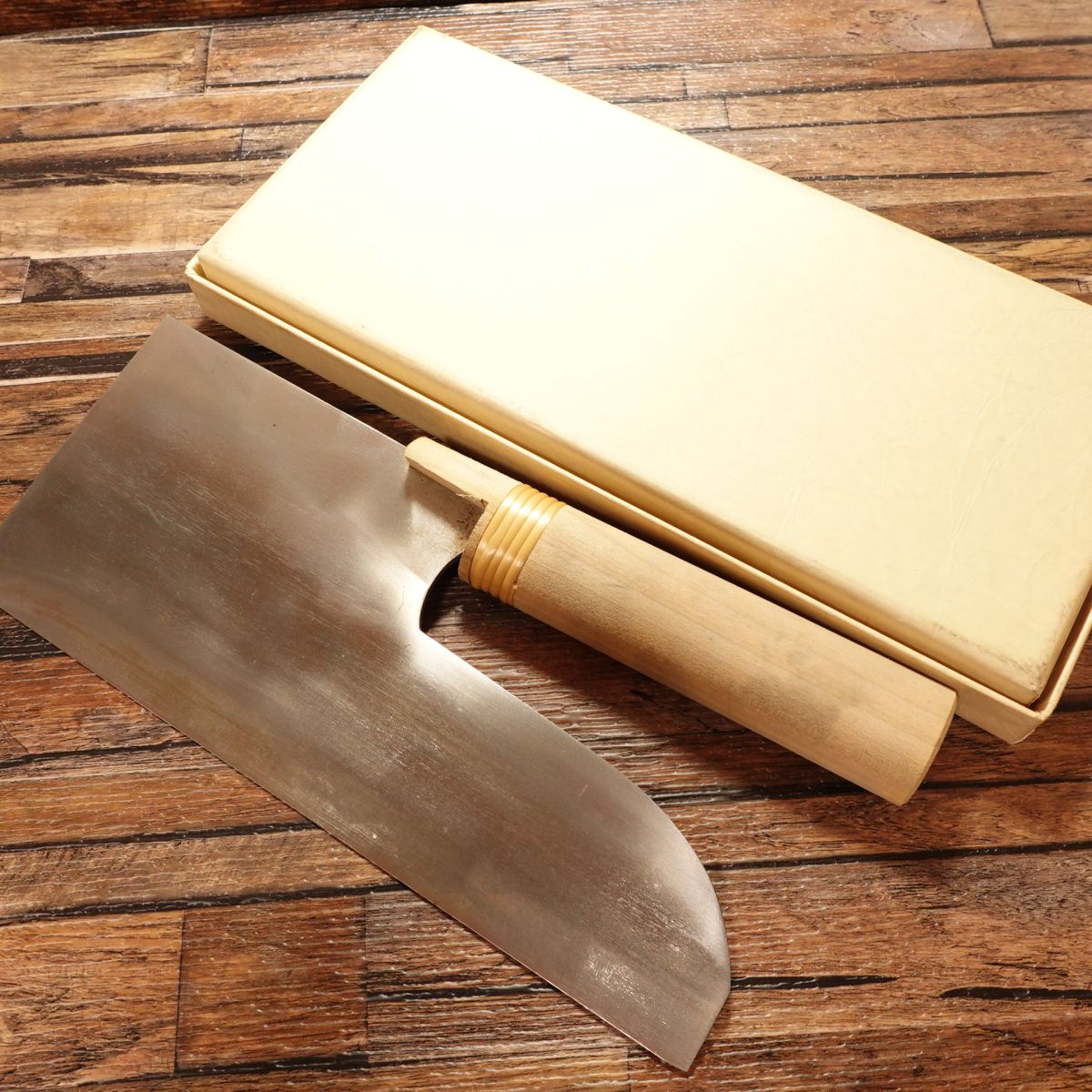 Kamofuji Soba Cutter Knife, Sharpened, "Furusato" Soba Knife, Echizen Kamofuji, Noodle Cutter, Nearly Unused Stored Item, 240mm