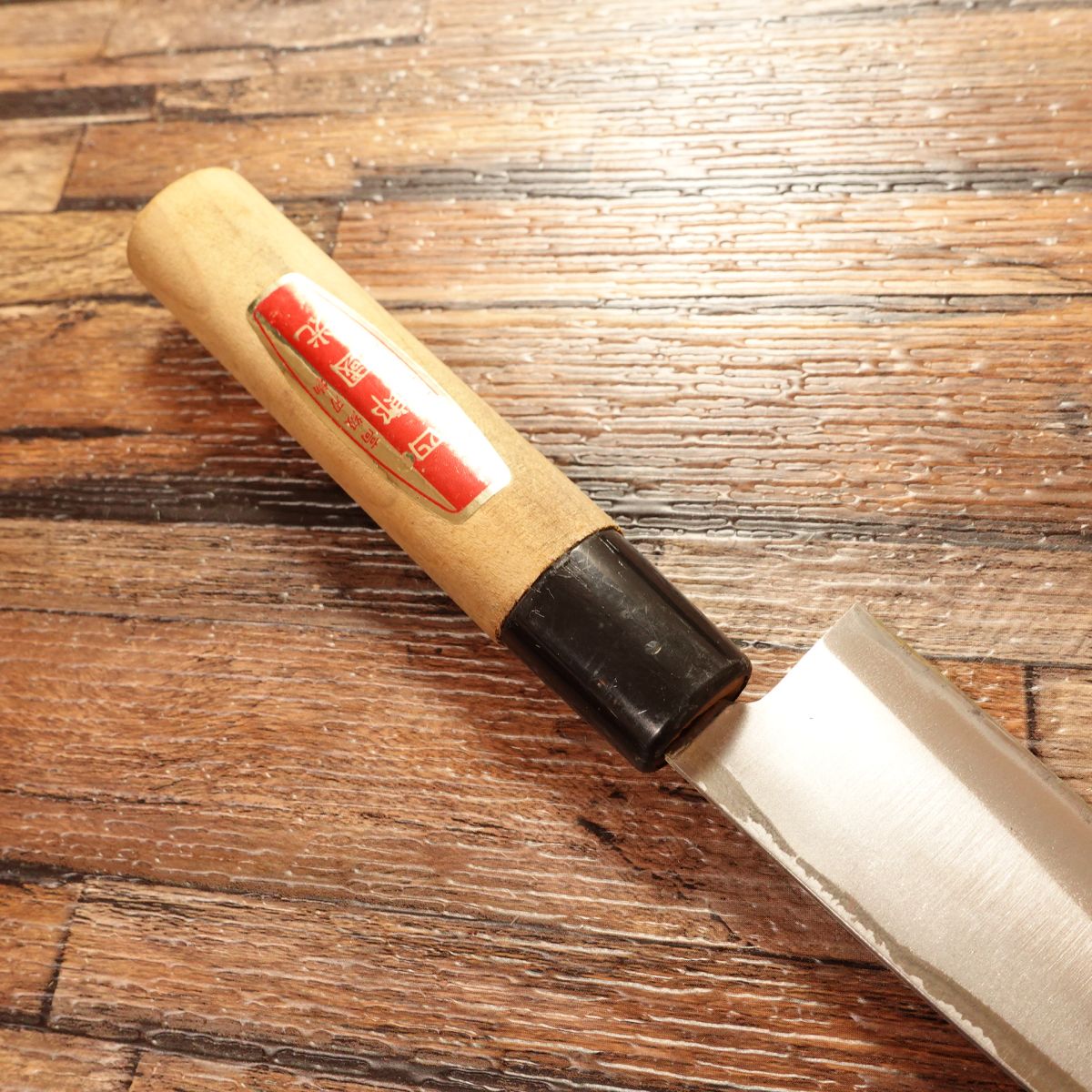 Shiro Kunimitsu Aji-kiri Knife, Sharpened, Ko-Deba Style, Near Unused, 115mm