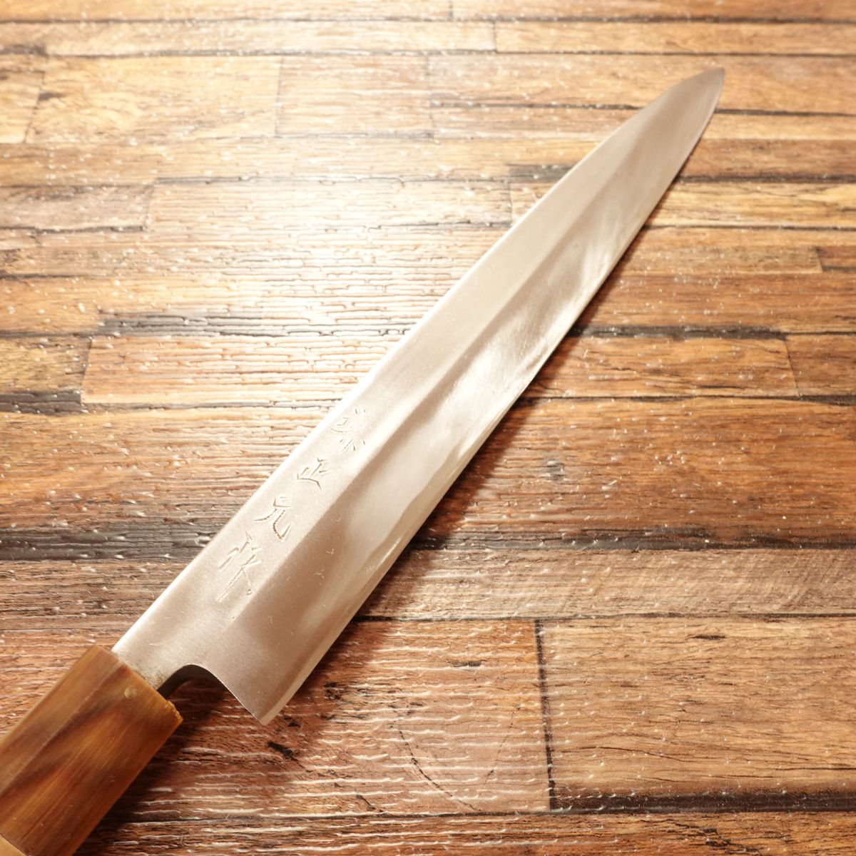 Sakai Masamoto Yanagiba Knife, Sharpened, White Buffalo Horn Handle, Sashimi Knife, Kobe Central Market, 240mm