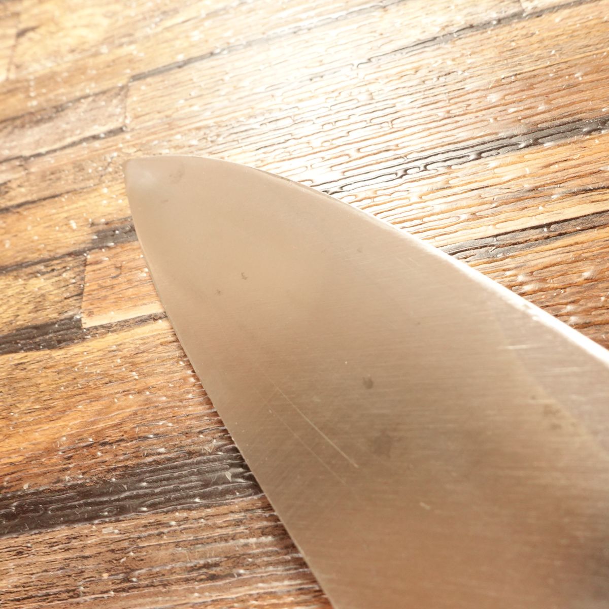 Sakai Soichi Deba Knife, Sharpened, White Buffalo Horn Handle, Near Unused with Box, 155mm
