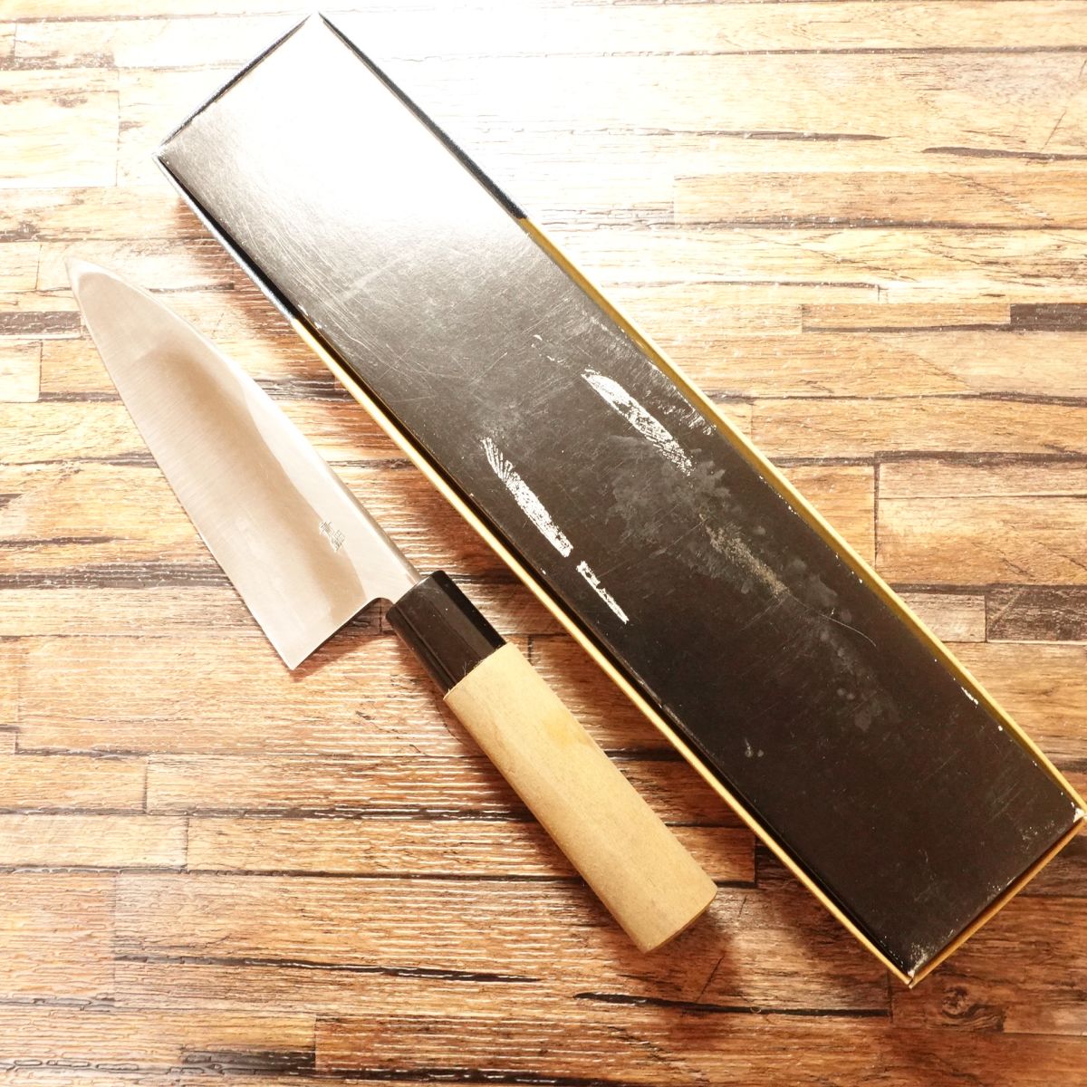 Eiko Deba Knife, Sharpened, Aogami Blue Steel, With Sticker, Unused with Box, 155mm