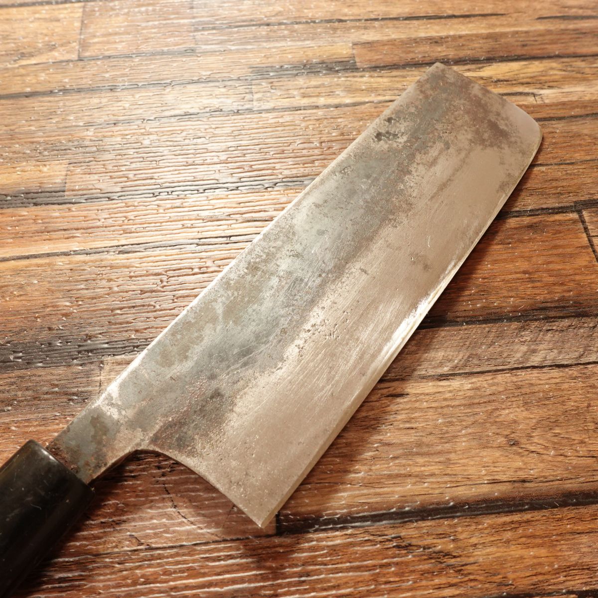 Yamaho Nakiri Knife, Sharpened, Tosa Forged, Black-Forged, Aogami Blue Steel, 165mm