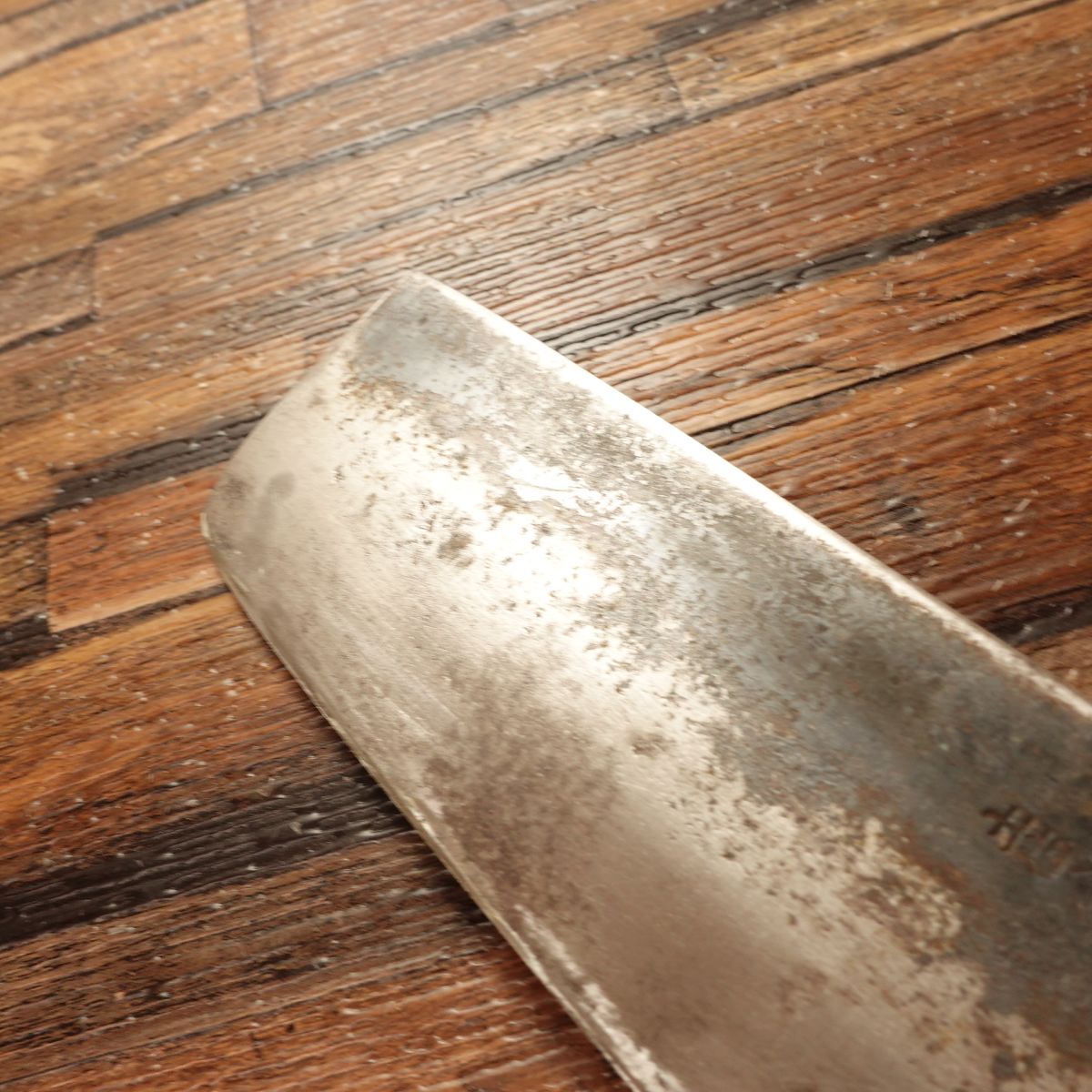 Yamaho Nakiri Knife, Sharpened, Tosa Forged, Black-Forged, Aogami Blue Steel, 165mm