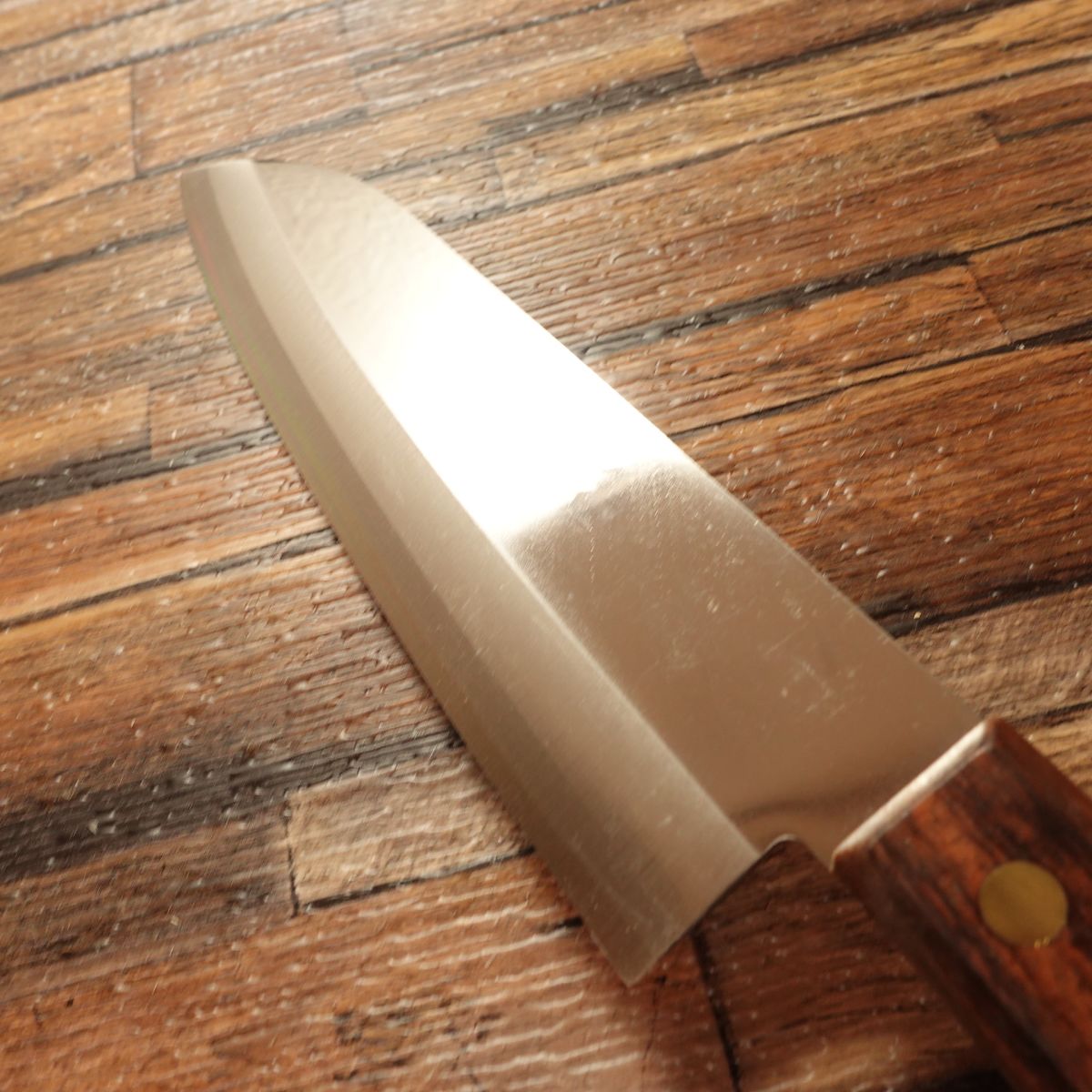 Sakai Kazunari Santoku Knife, Sharpened, All-Purpose Knife, Hon-Warikomi Construction, Unused with Box, 170mm