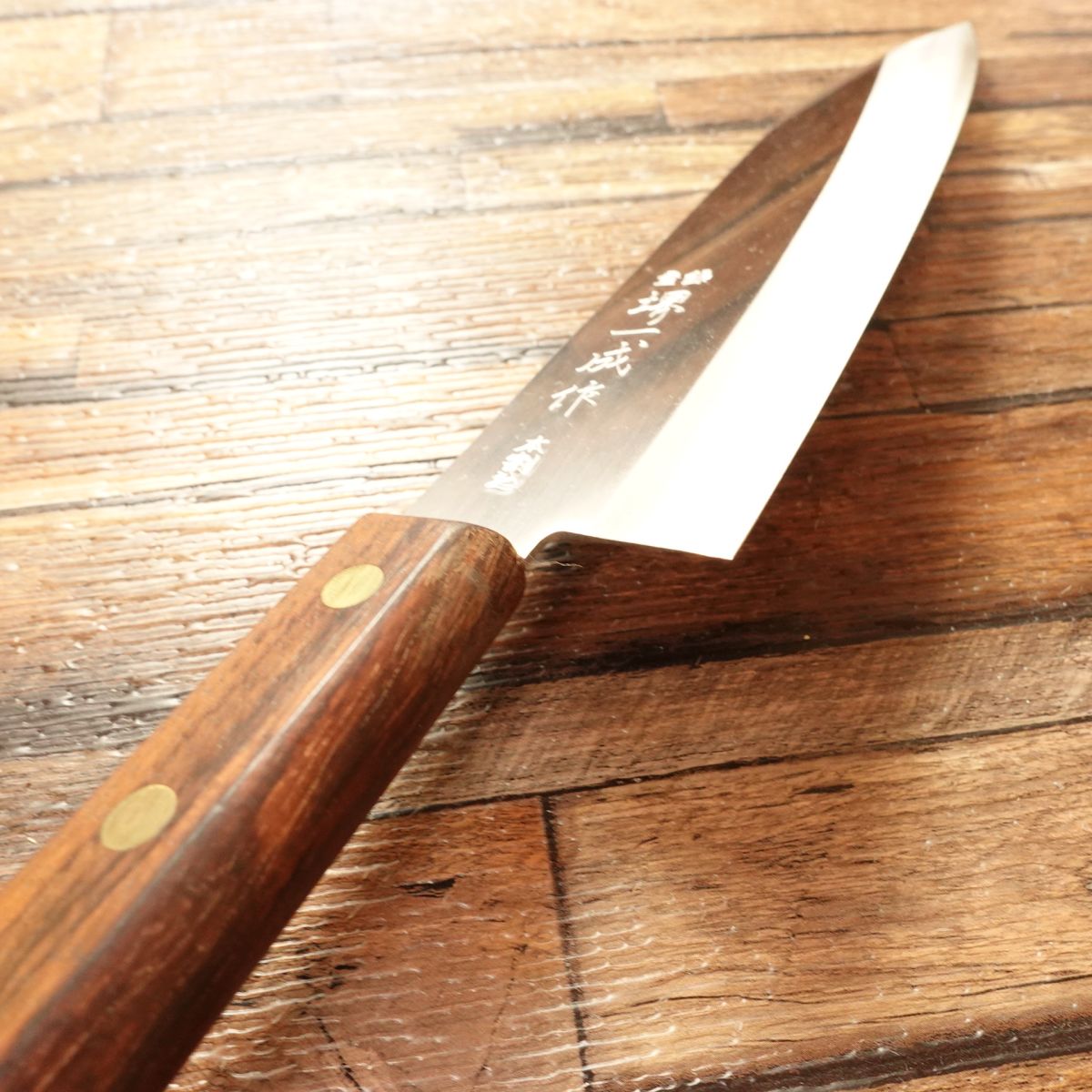 Sakai Kazunari Santoku Knife, Sharpened, All-Purpose Knife, Hon-Warikomi Construction, Unused with Box, 170mm