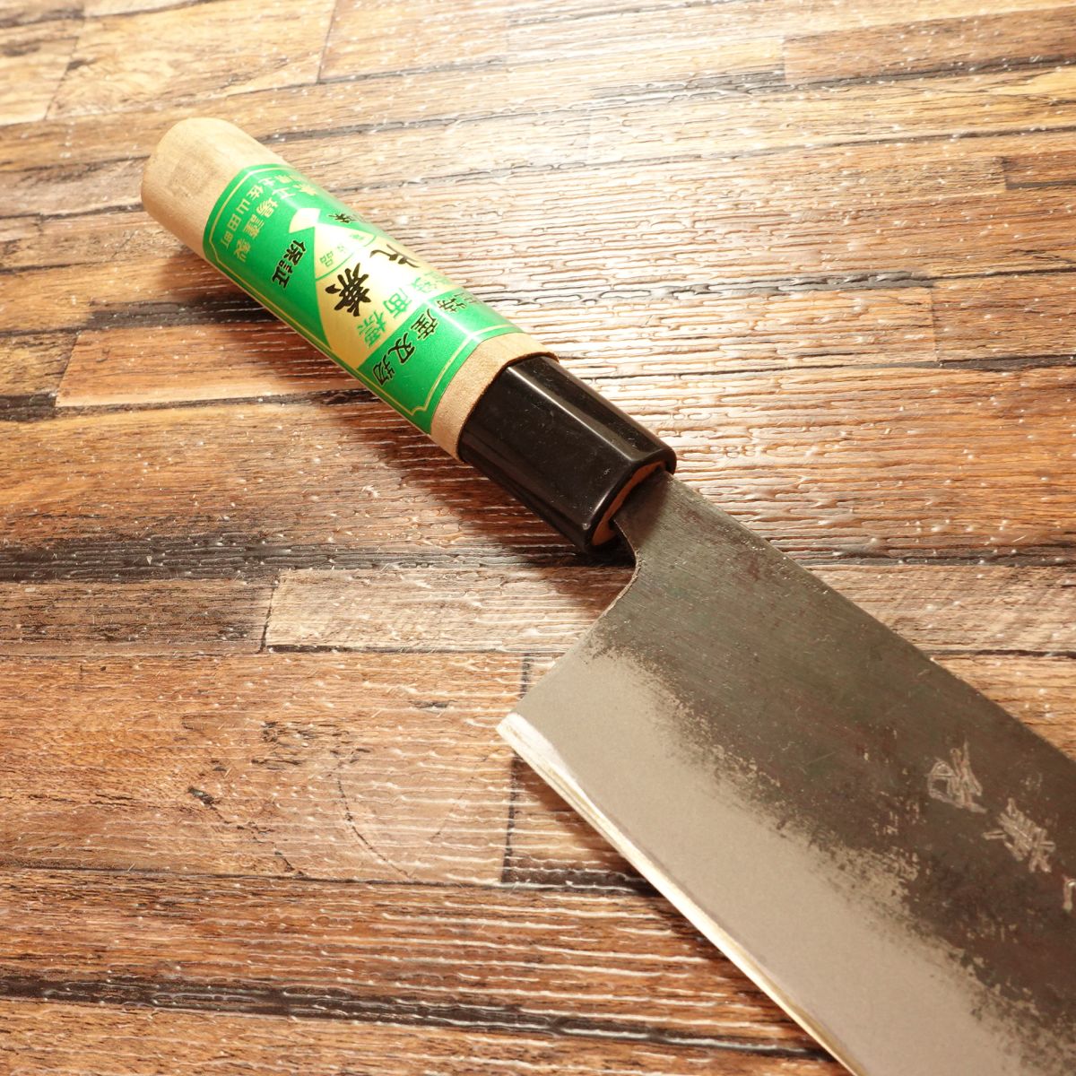 Tosa Katakane Nakiri Knife, Sharpened, Kurouchi Finish, With Seal, Unused Stored Item, Boxed, 165mm