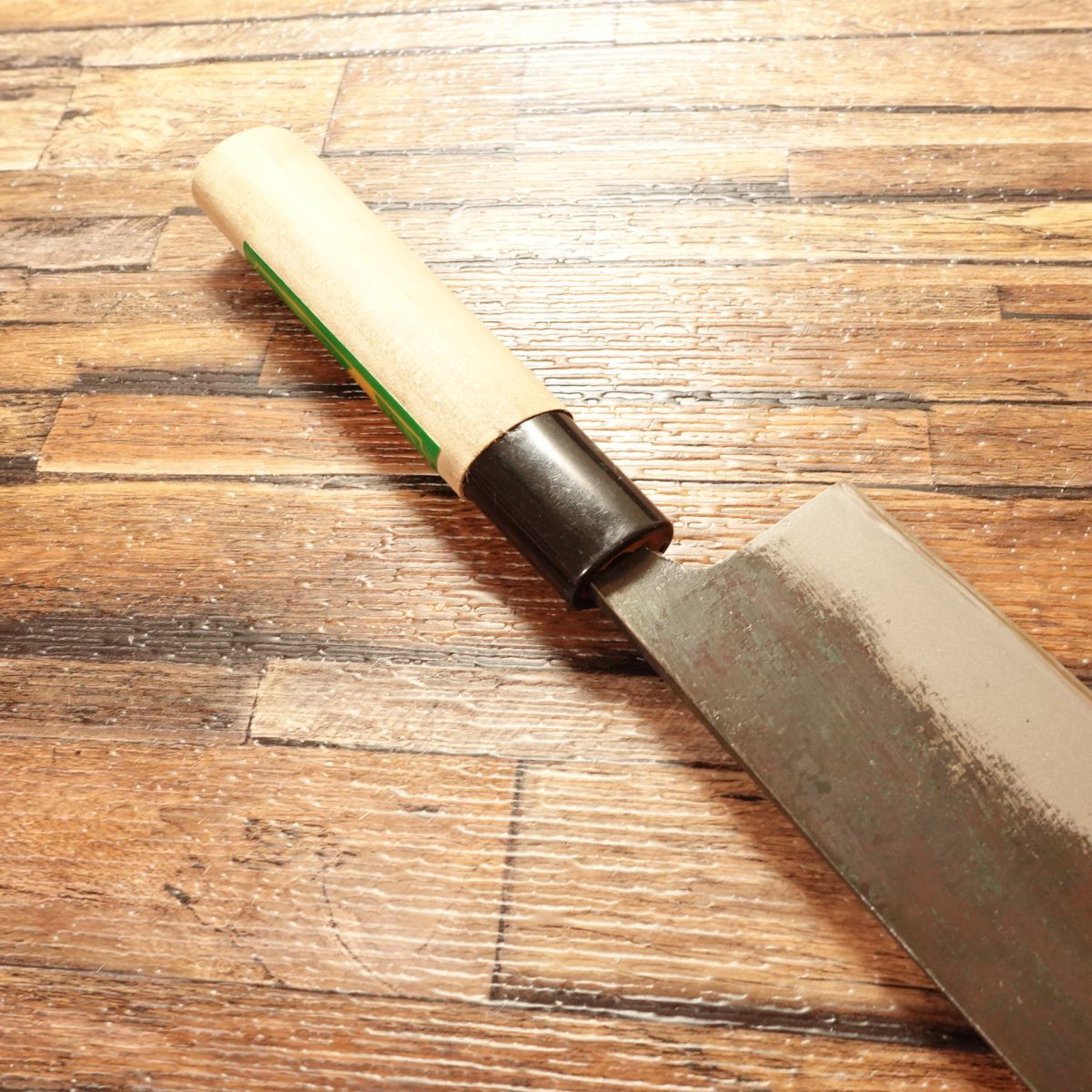 Tosa Katakane Nakiri Knife, Sharpened, Kurouchi Finish, With Seal, Unused Stored Item, Boxed, 165mm