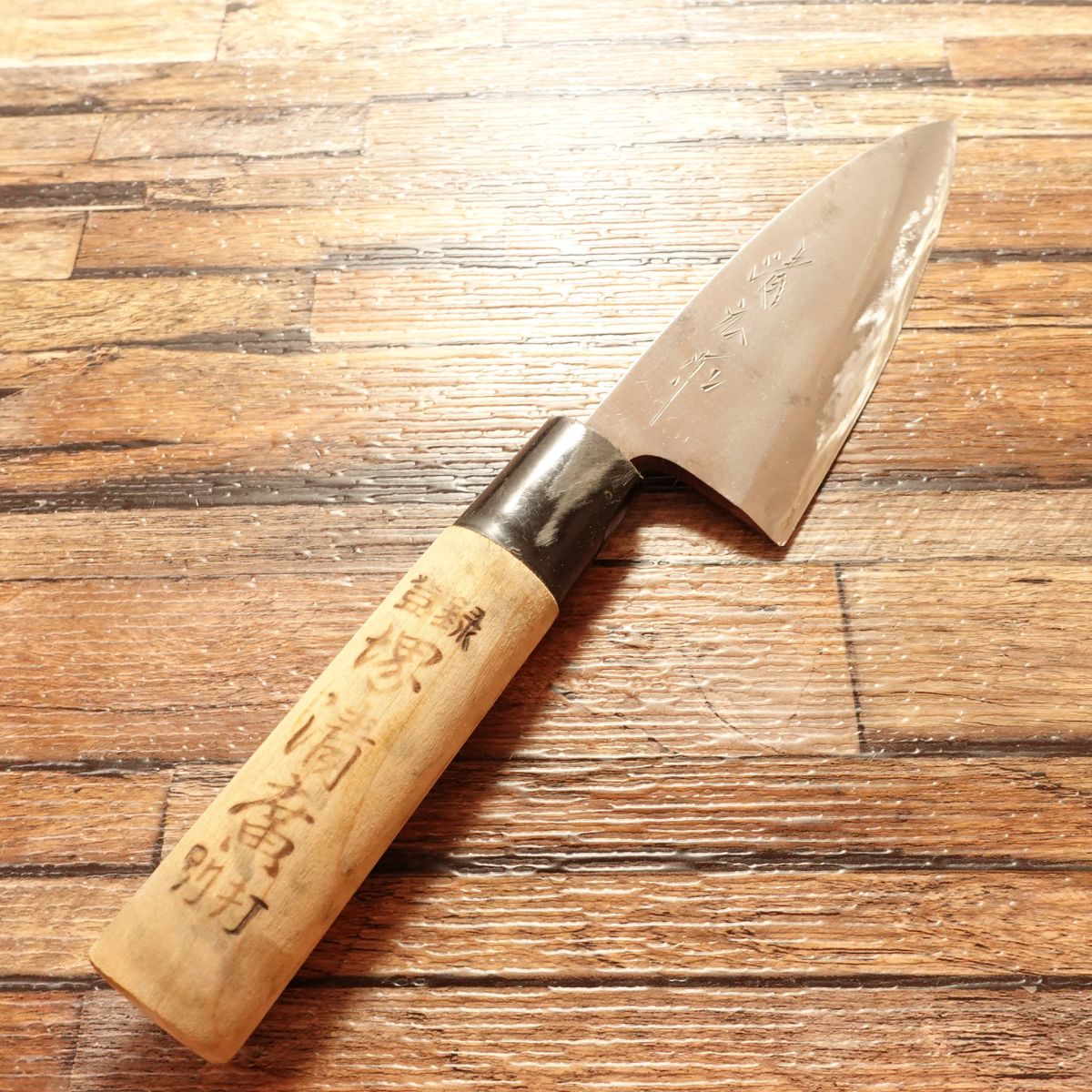 Kiyohiro Aji-Kiri Knife, Sharpened, Small Deba Knife, Sakai Kiyohiro Custom-Made, 125mm