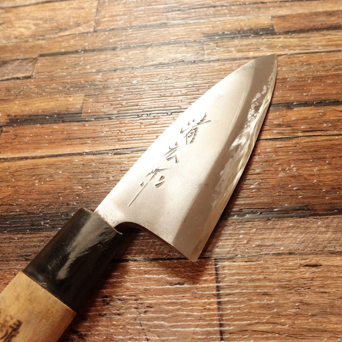 Kiyohiro Aji-Kiri Knife, Sharpened, Small Deba Knife, Sakai Kiyohiro Custom-Made, 125mm