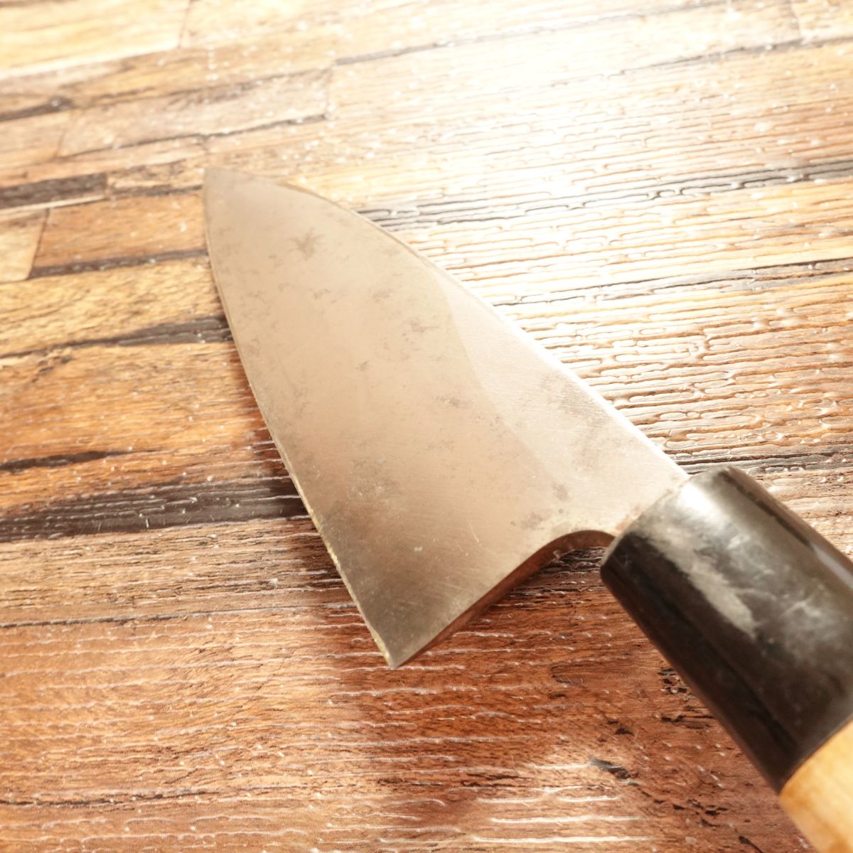 Kiyohiro Aji-Kiri Knife, Sharpened, Small Deba Knife, Sakai Kiyohiro Custom-Made, 125mm