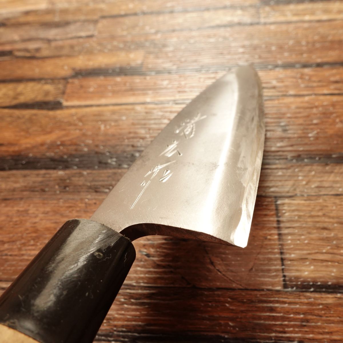 Kiyohiro Aji-Kiri Knife, Sharpened, Small Deba Knife, Sakai Kiyohiro Custom-Made, 125mm