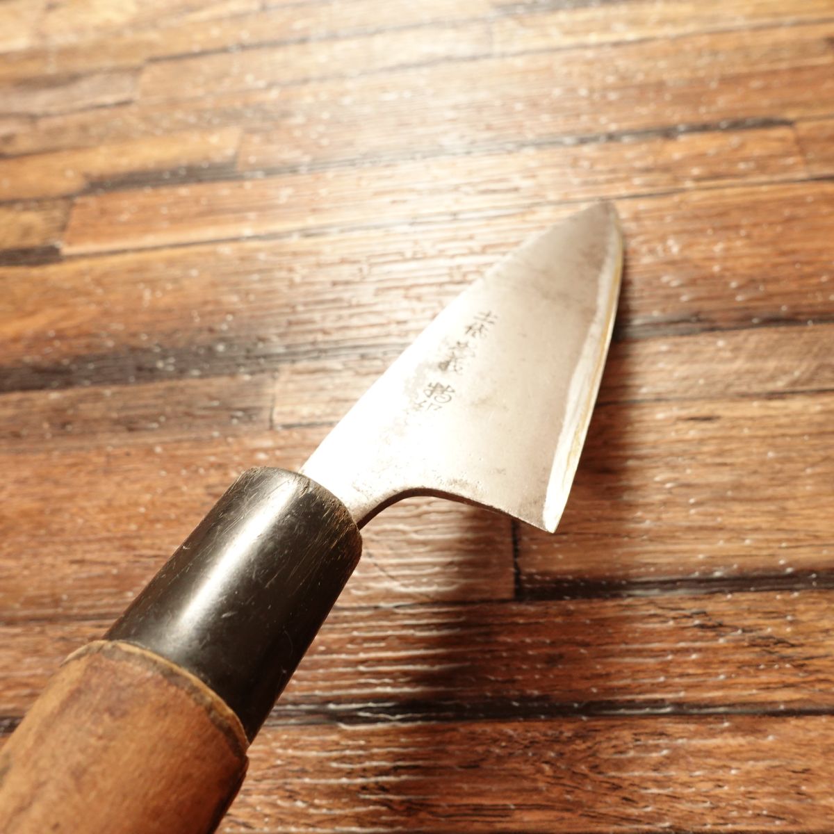 Tosa Tadayoshi Aji-Kiri Knife, Sharpened, Premium Small Deba Knife, Custom Handle, 100mm