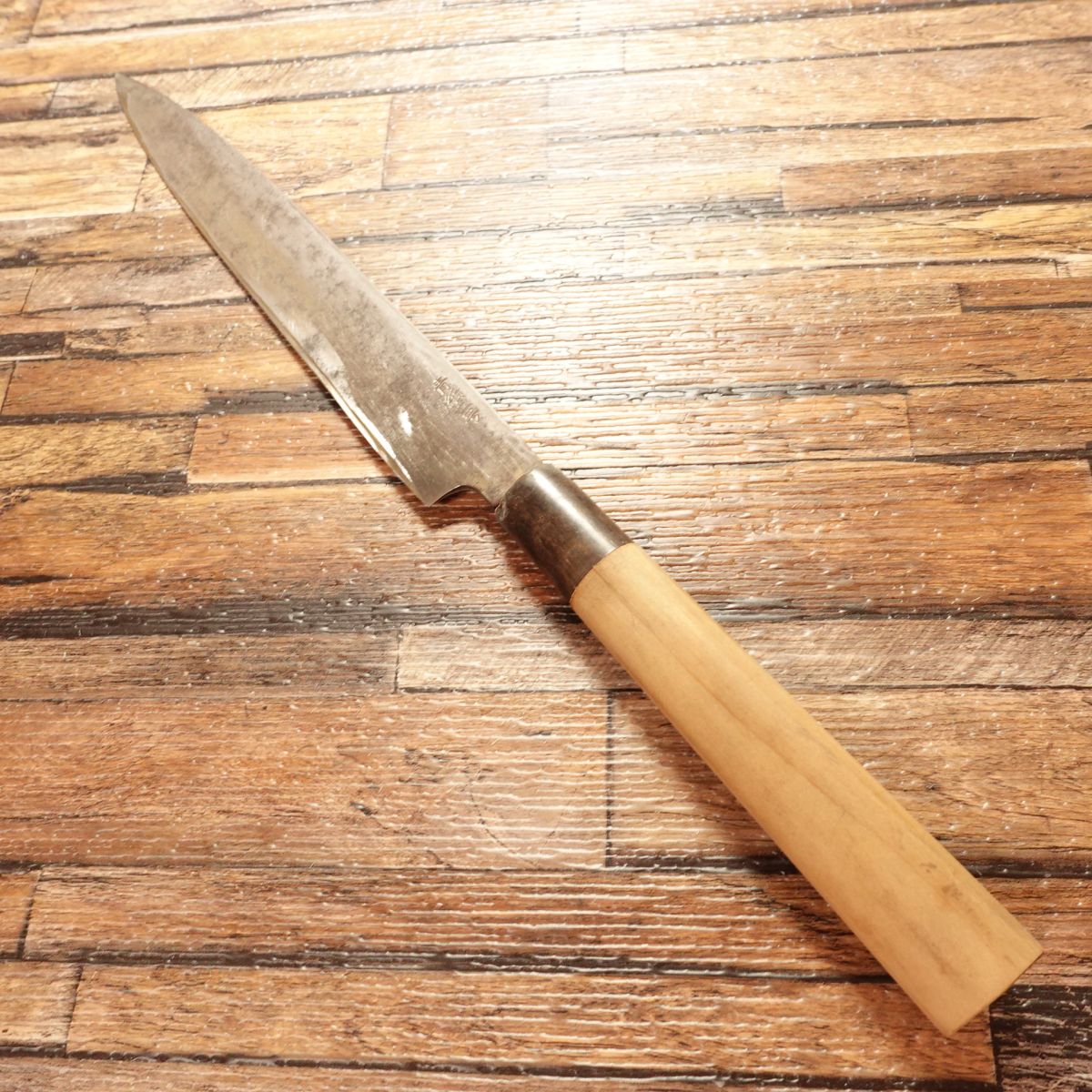 Shoichi Yanagiba Knife, Sharpened, Water Buffalo Handle, Sashimi Knife, Aogami No.2 Steel, 210mm