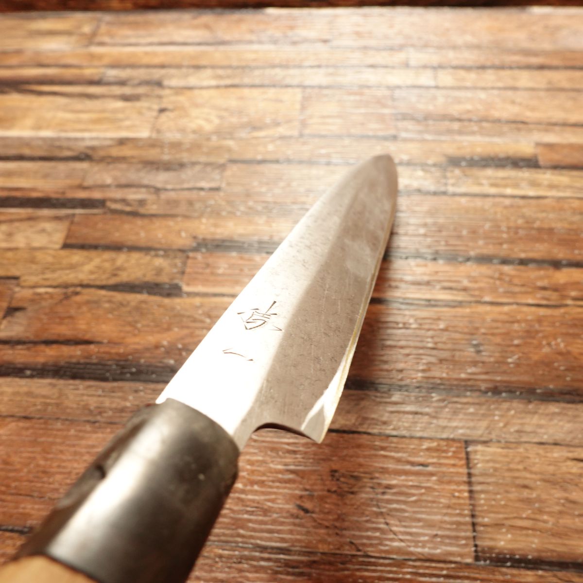 Shoichi Yanagiba Knife, Sharpened, Water Buffalo Handle, Sashimi Knife, Aogami No.2 Steel, 210mm