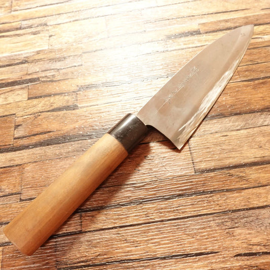 Sakai Takayuki Deba Knife, Sharpened, Water Buffalo Handle, Well-Maintained, Superior Grade, 180mm