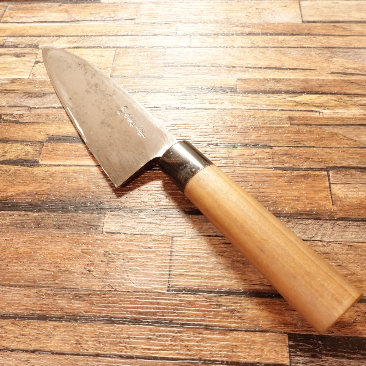 Sakai Takayuki Deba Knife, Sharpened, Water Buffalo Handle, Well-Maintained, Superior Grade, 180mm