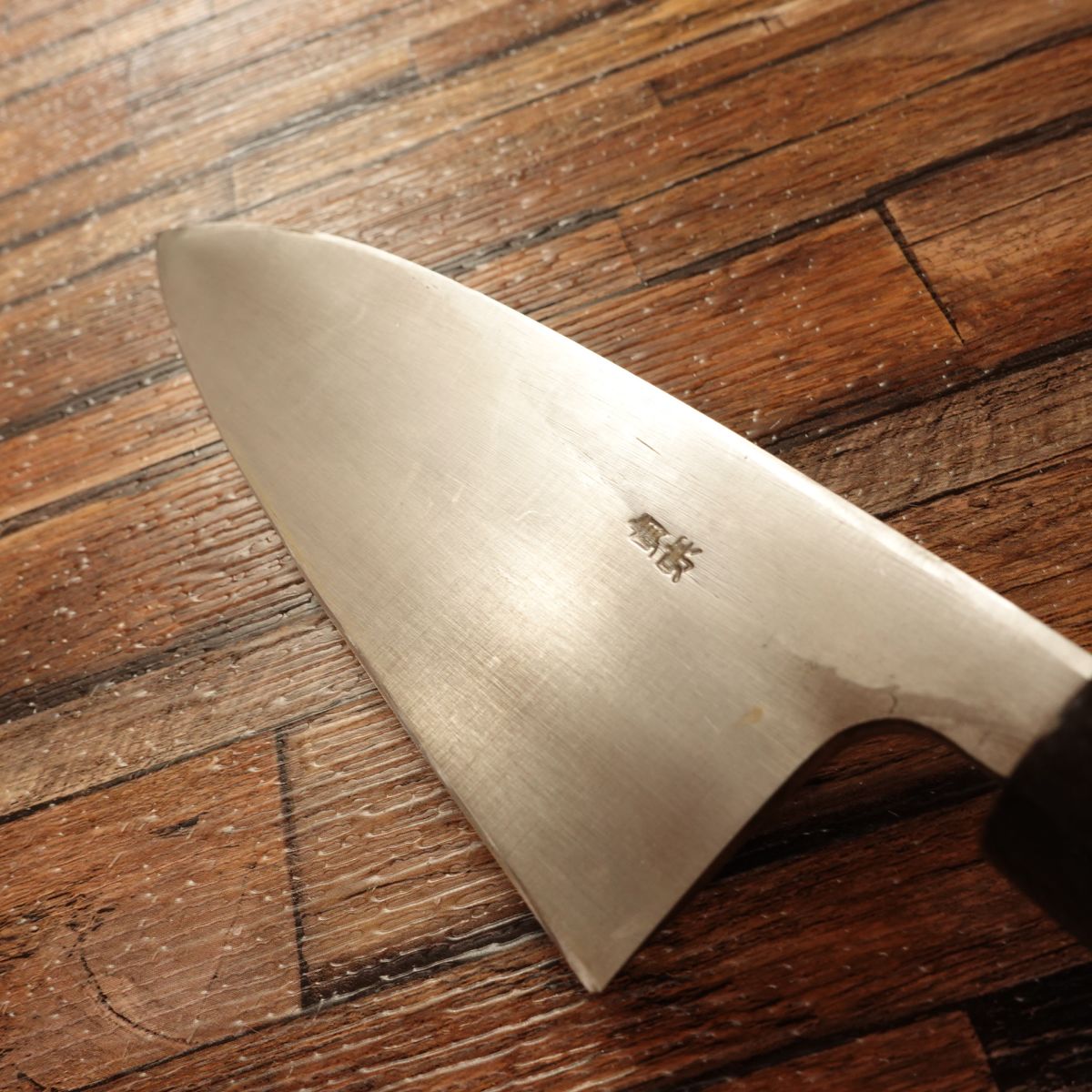 Sadamune Deba Knife, Sharpened, Water Buffalo Handle, Unused Stored Item, Boxed, 170mm