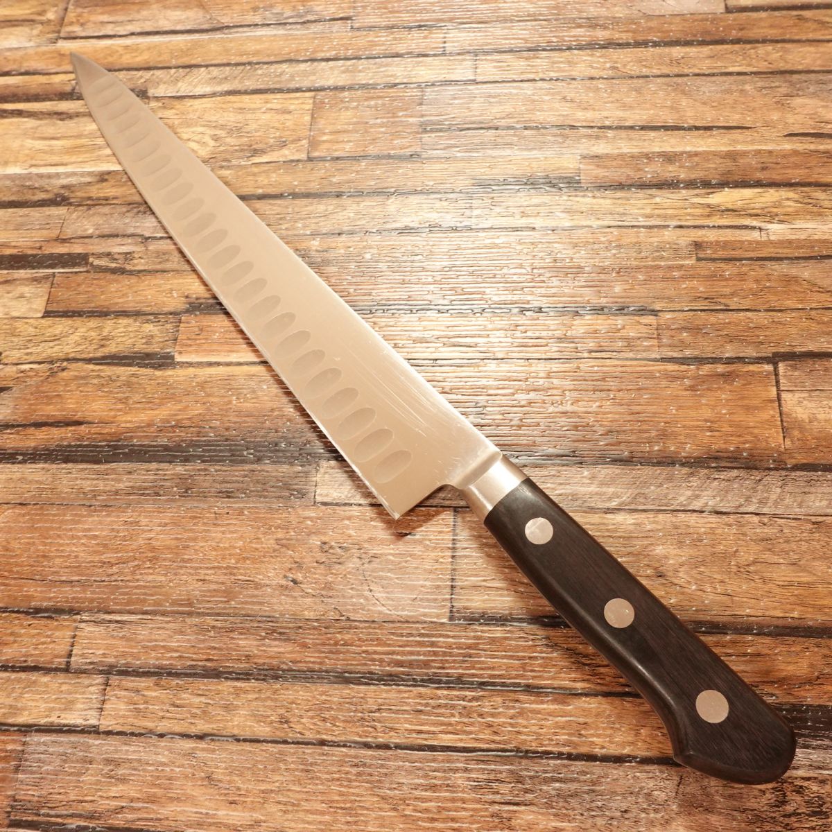 Misono Sujihiki Knife, Sharpened, Salmon, Sujihiki, Dimpled Blade, Misono, Nearly Unused Stored Item, 275mm