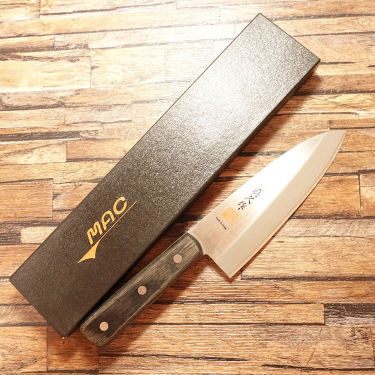 MAC Deba Knife, Sharpened, Stainless Steel, Made by Makuhisa, CL-65, Unused Stored Item, With Box, 165mm