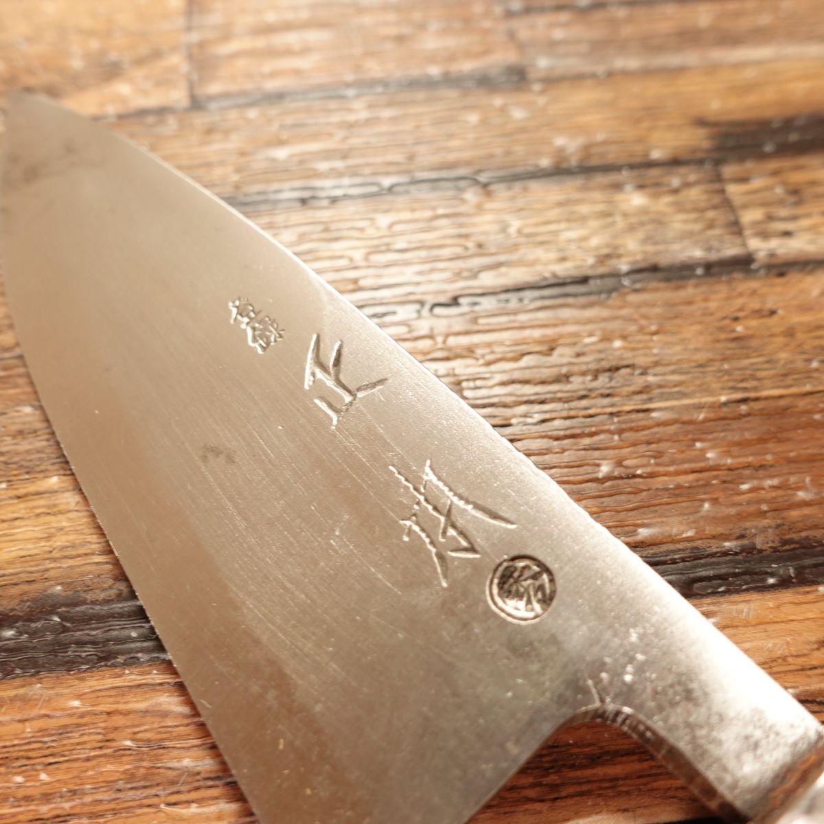 Masamoto Aji-Kiri Knife, Sharpened, Ko-Deba, Hagane, Single-Edged, 105mm