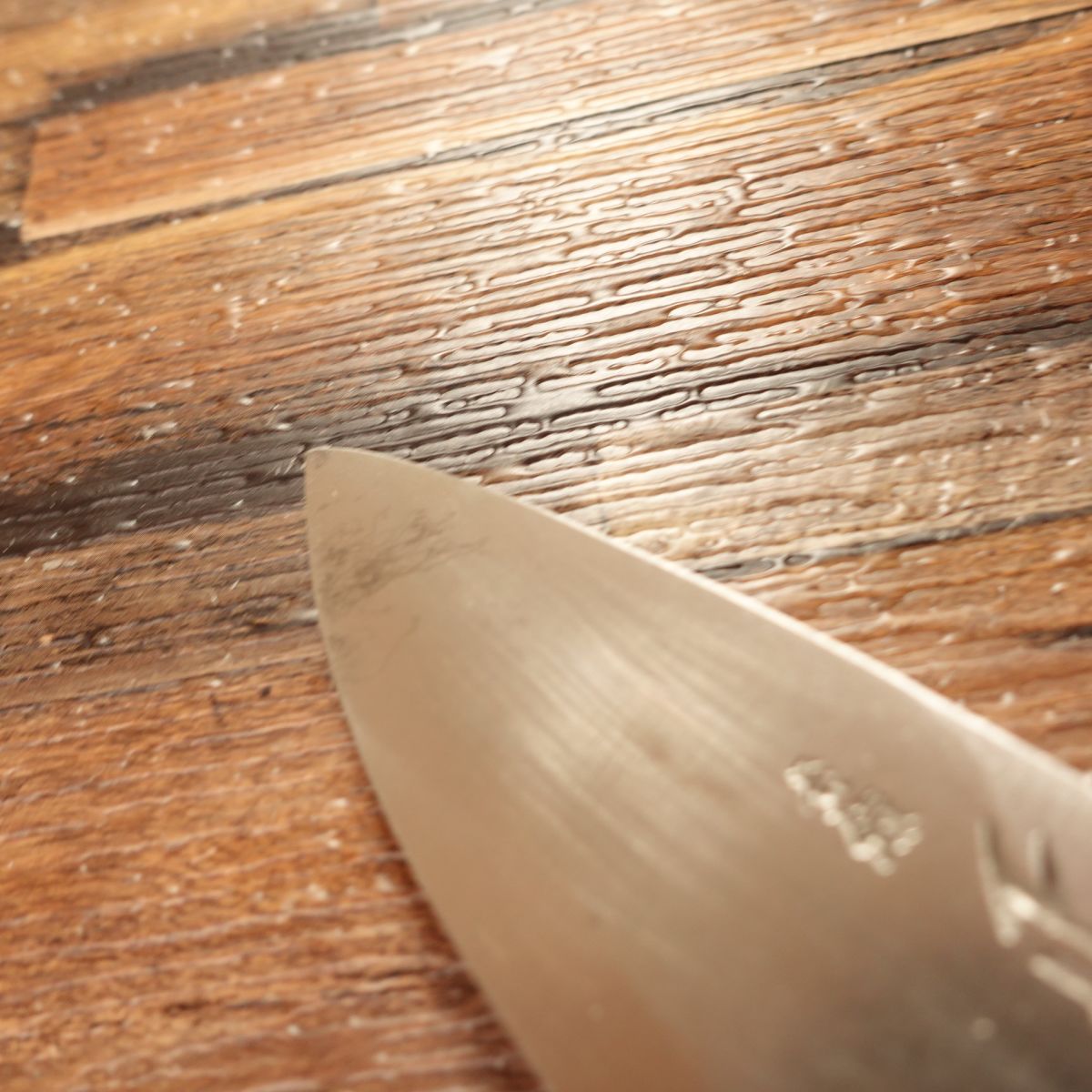 Masamoto Aji-Kiri Knife, Sharpened, Ko-Deba, Hagane, Single-Edged, 105mm