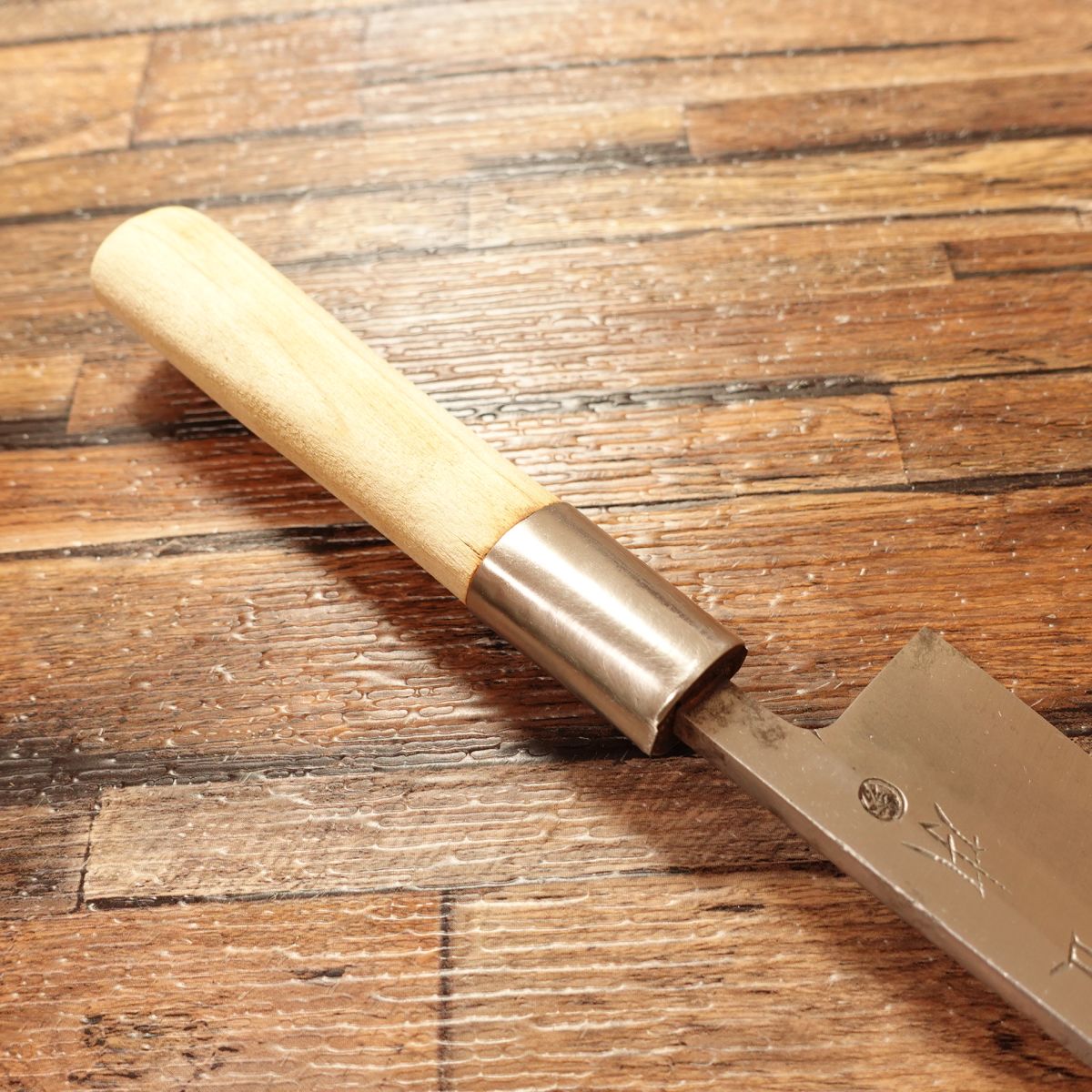 Masamoto Aji-Kiri Knife, Sharpened, Ko-Deba, Hagane, Single-Edged, 105mm