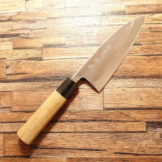 Seki Magoroku Deba Knife, Sharpened, Ginju, Hagane, Single-Edged, Lightly Used, 155mm