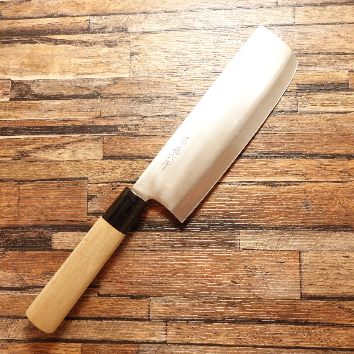 Noshu Magoroku Nakiri Knife, Sharpened, Stainless Steel, Double Bevel, 165mm