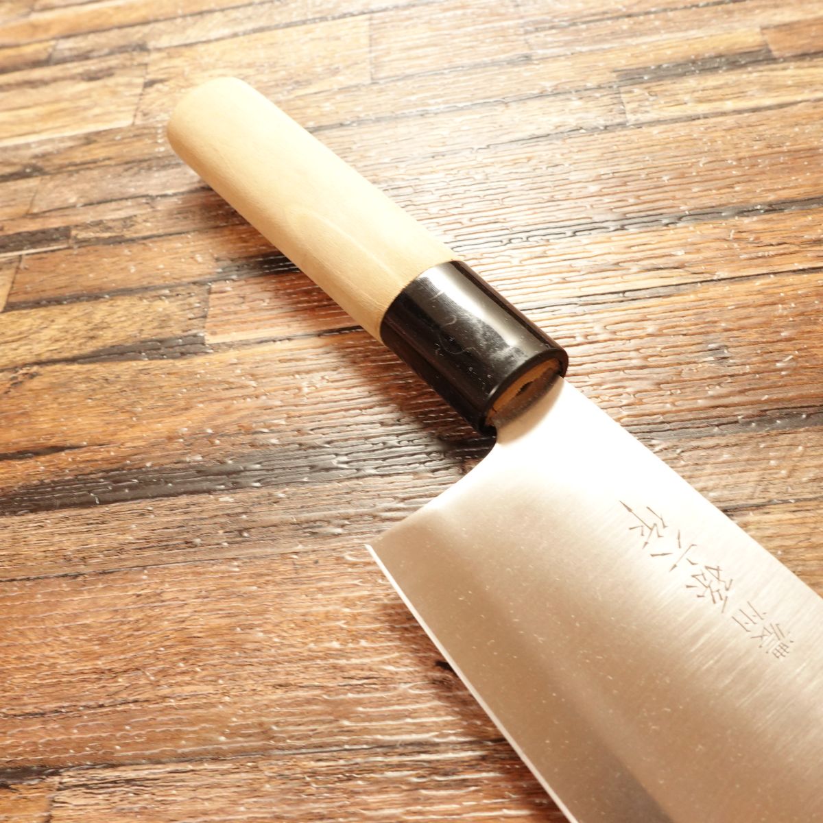 Noshu Magoroku Nakiri Knife, Sharpened, Stainless Steel, Double Bevel, 165mm