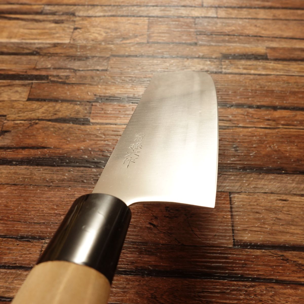 Noshu Magoroku Nakiri Knife, Sharpened, Stainless Steel, Double Bevel, 165mm