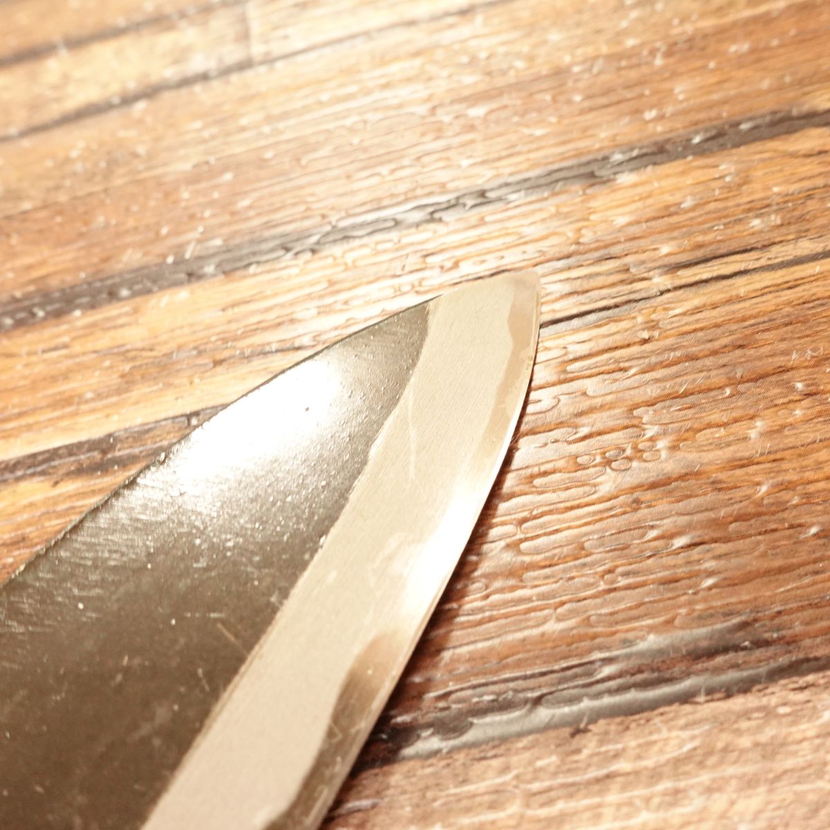 Kiya Aji-Kiri Knife, Sharpened, Black Finish, Small Deba, Boxed, 95mm