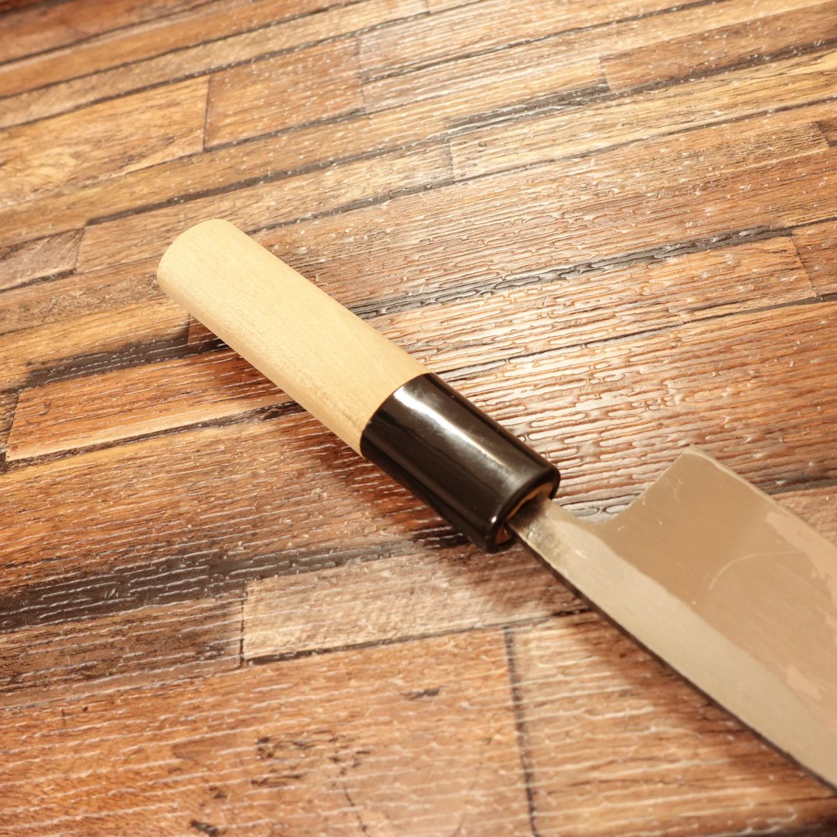 Kiya Aji-Kiri Knife, Sharpened, Black Finish, Small Deba, Boxed, 95mm