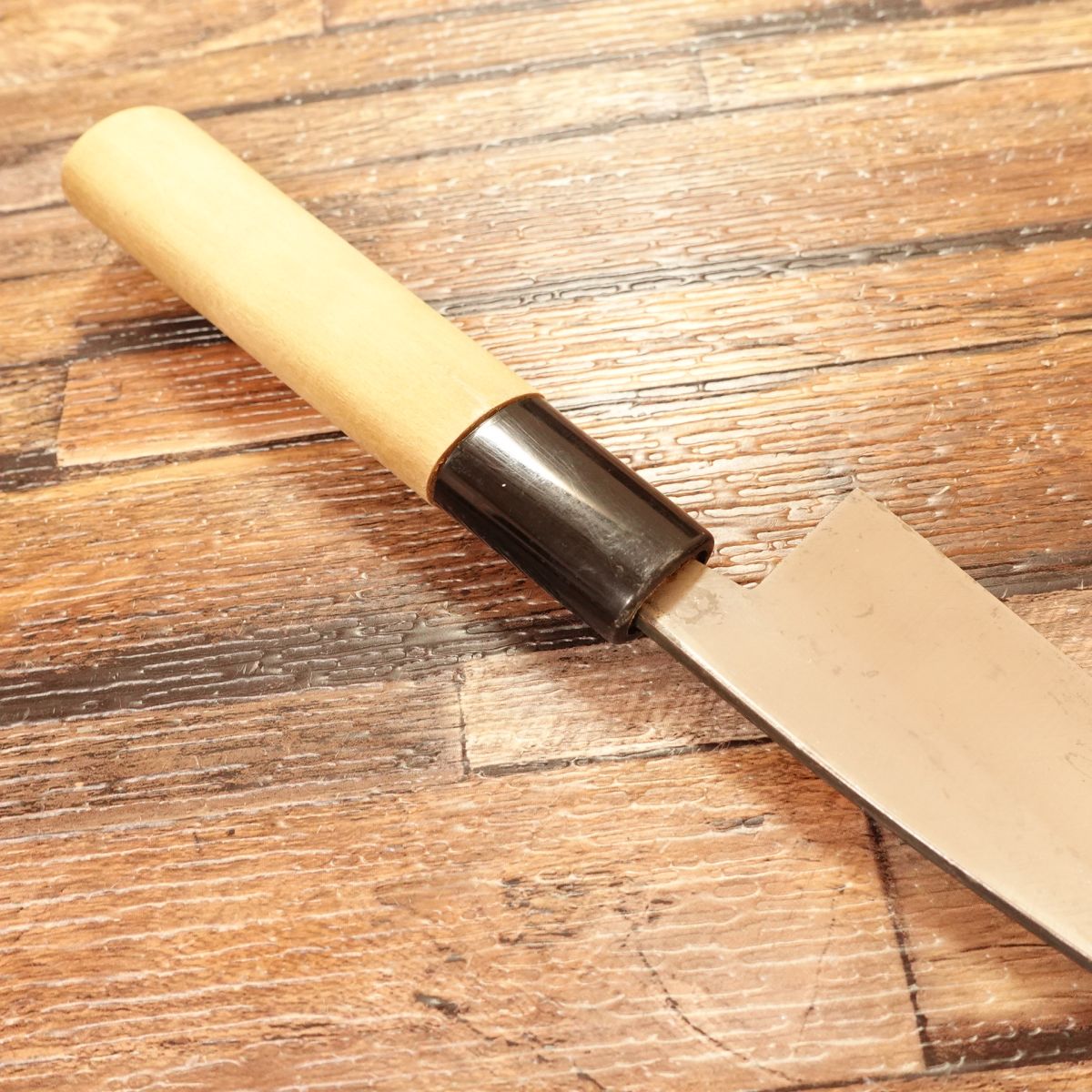 Tadafusa Aji-Kiri Knife, Sharpened, Black Finish, Small Deba, 105mm