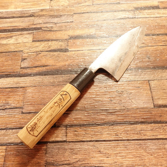 Kurogane-ya Aji-Kiri Knife, Sharpened, Nashiji Finish, Kurogane-ya Special, 105mm