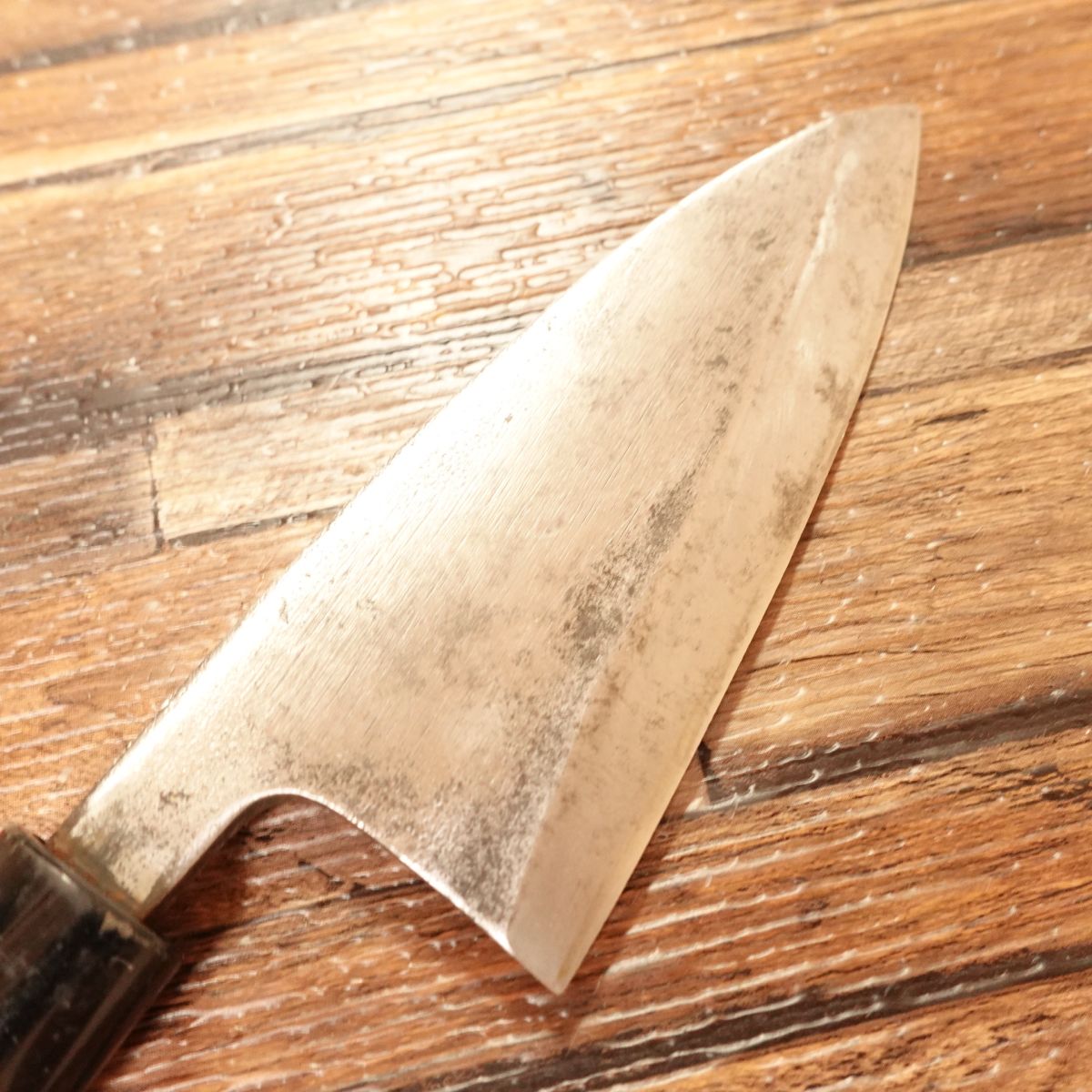 Kurogane-ya Aji-Kiri Knife, Sharpened, Nashiji Finish, Kurogane-ya Special, 105mm