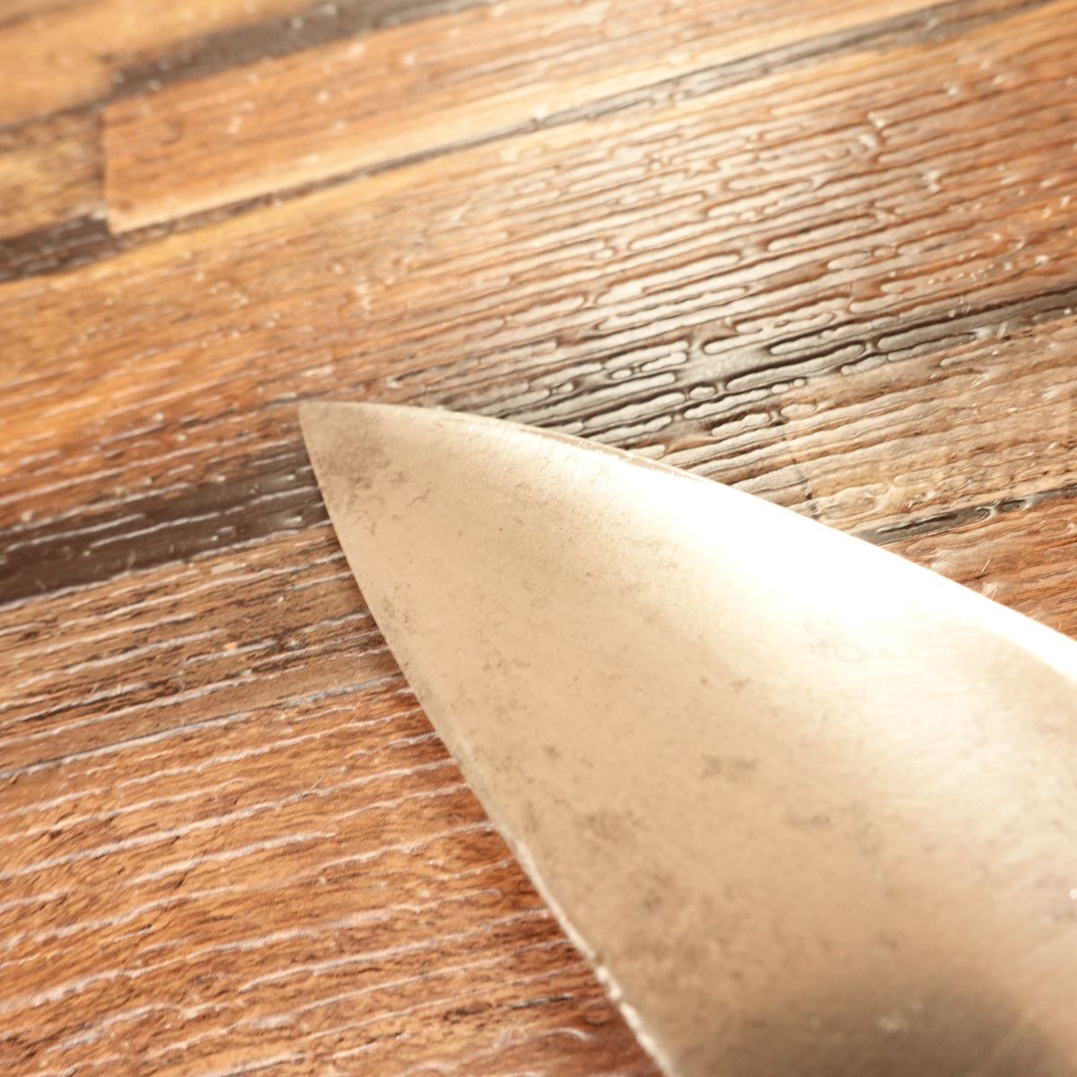 Kurogane-ya Aji-Kiri Knife, Sharpened, Nashiji Finish, Kurogane-ya Special, 105mm