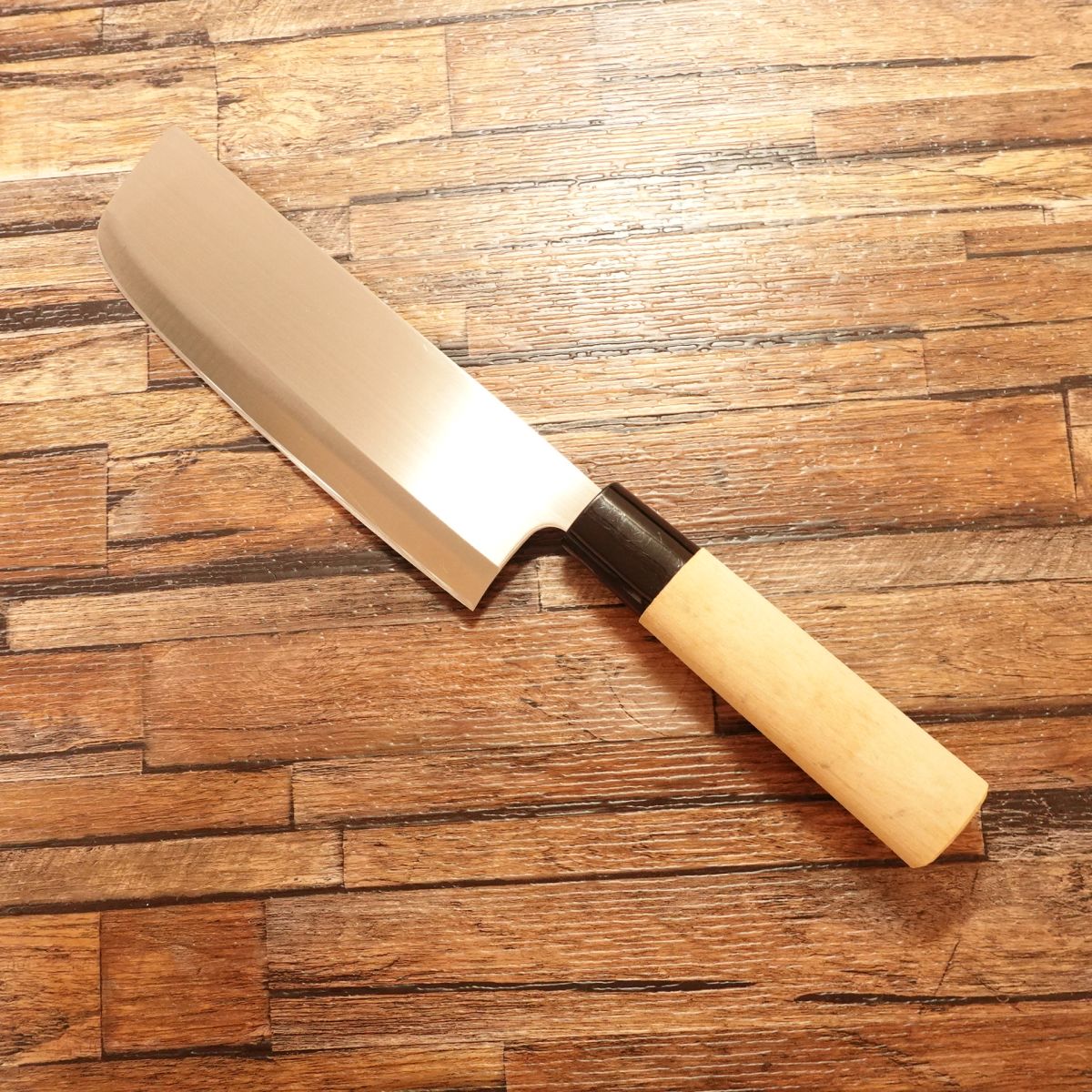Sekimunekage Nakiri Knife, Sharpened, Stainless Steel, Near Unused, 165mm