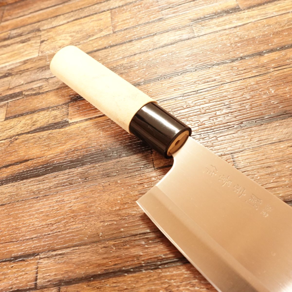 Sekimunekage Nakiri Knife, Sharpened, Stainless Steel, Near Unused, 165mm