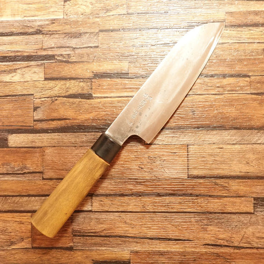 Suishinshi Masamori Santoku Knife, Sharpened, Special Swordsmith Model, 175mm