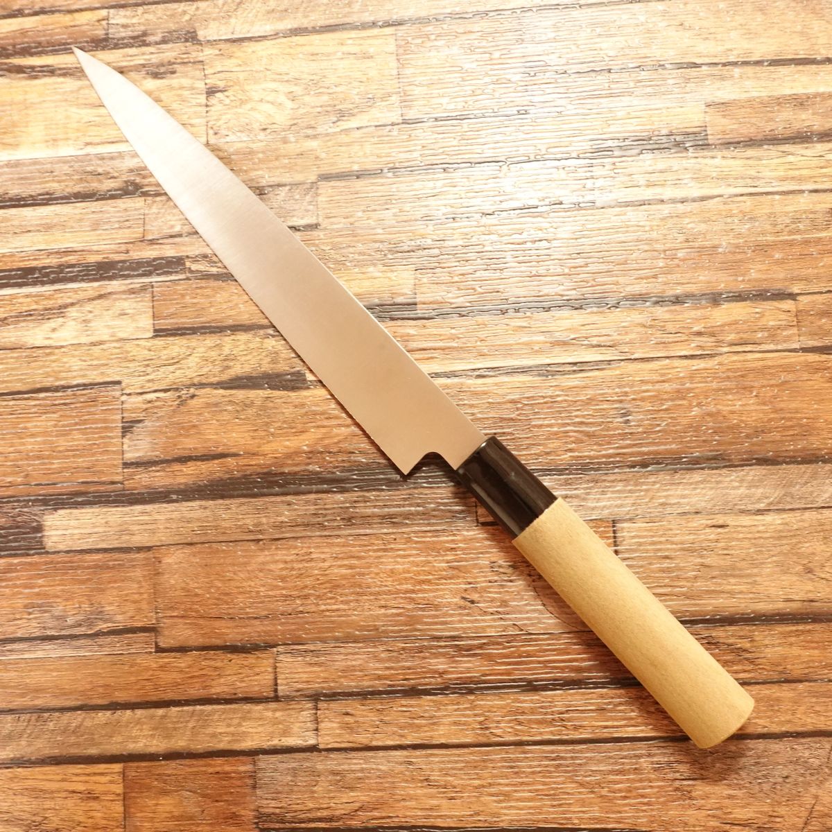 Sekimunekage Yanagiba Knife, Sharpened, Stainless Steel, Sashimi Knife, Near Unused, 215mm