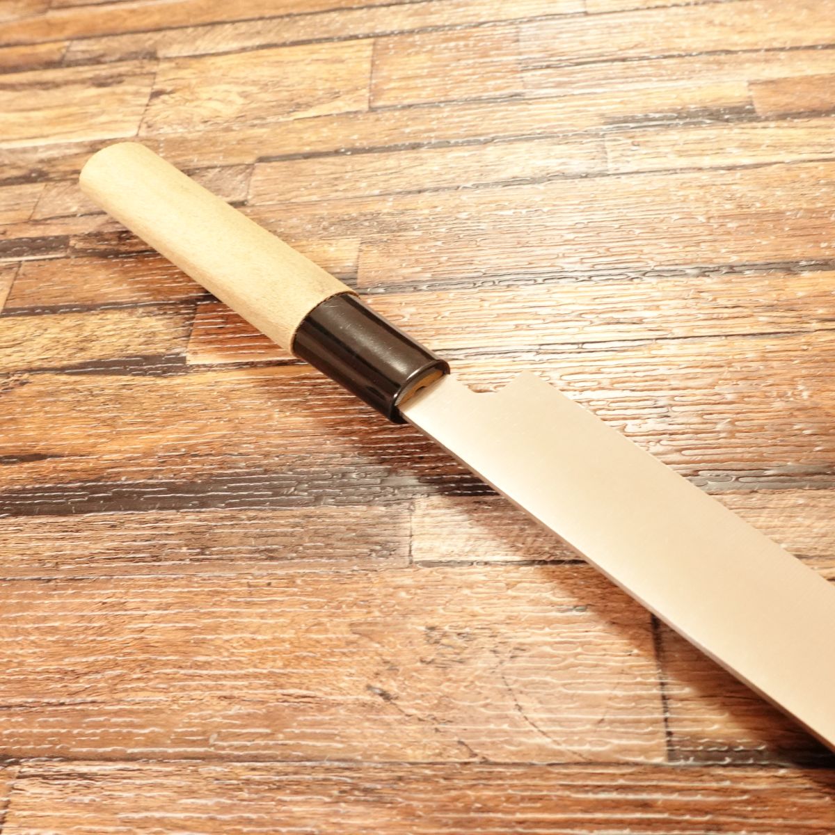 Sekimunekage Yanagiba Knife, Sharpened, Stainless Steel, Sashimi Knife, Near Unused, 215mm