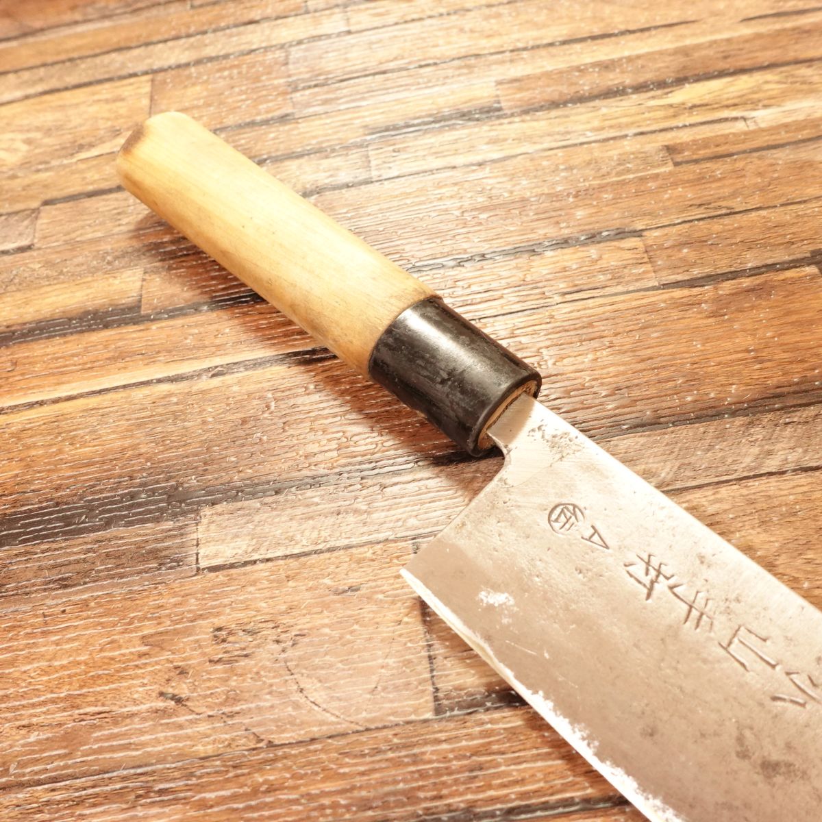 Koyama Nakiri Knife, Sharpened, Hagane, Hand-Forged A Den, 165mm