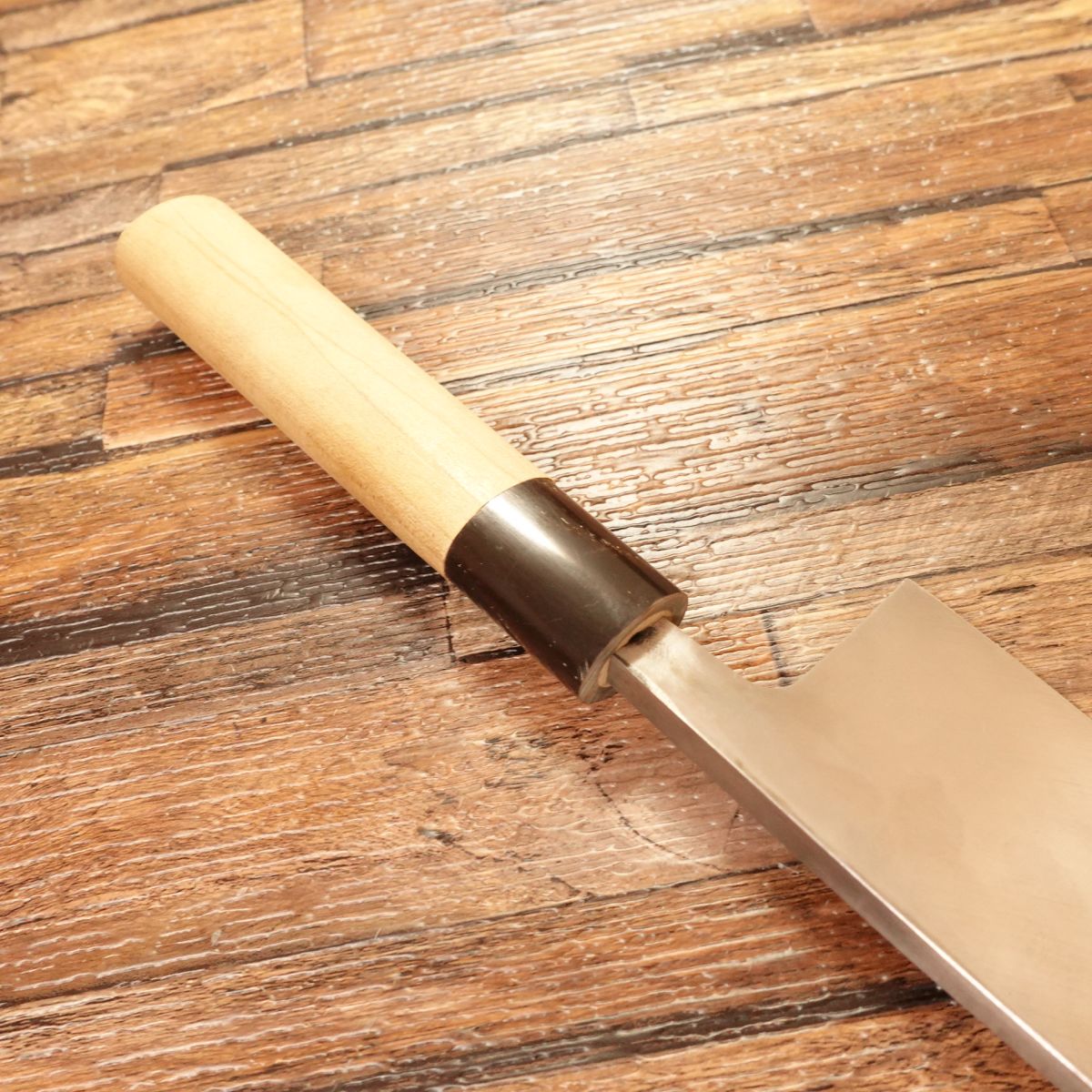 Kiya Deba Knife, Sharpened, Kiya Yoshihisa, Water Buffalo Handle, Small Deba, Near Unused, 135mm