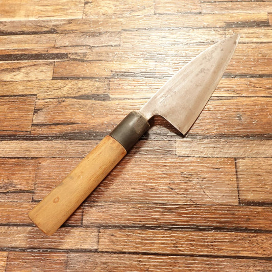 Toho Aji-Kiri Knife, Sharpened, Toshu Work, Small Deba Knife, 115mm