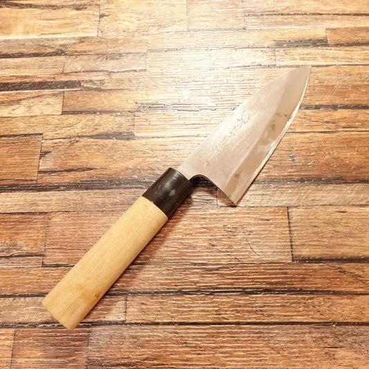 Igarashi Aji-Kiri Knife, Sharpened, Small Deba Knife, Hagane, Lightly Used, 125mm