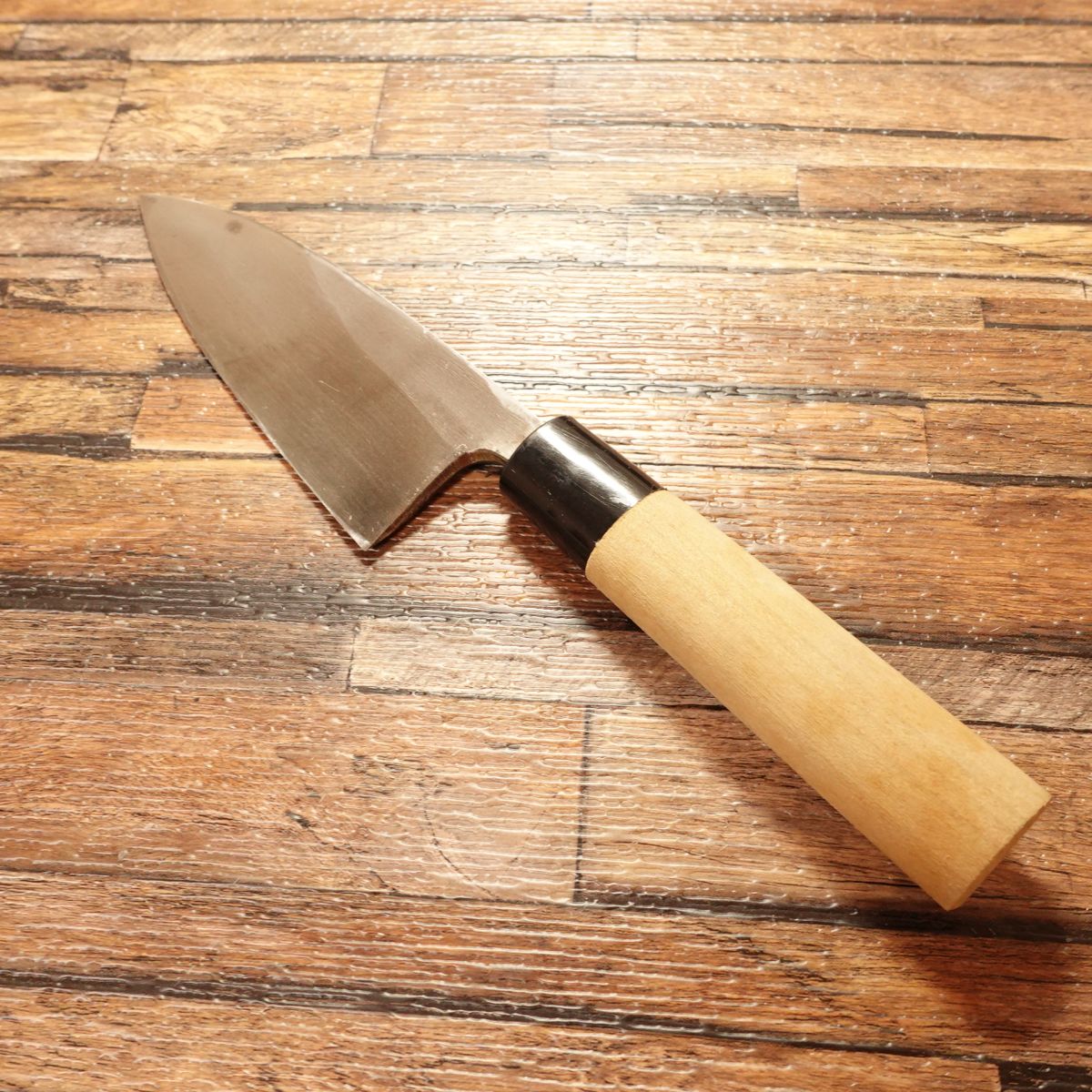 Igarashi Aji-Kiri Knife, Sharpened, Small Deba Knife, Hagane, Lightly Used, 125mm