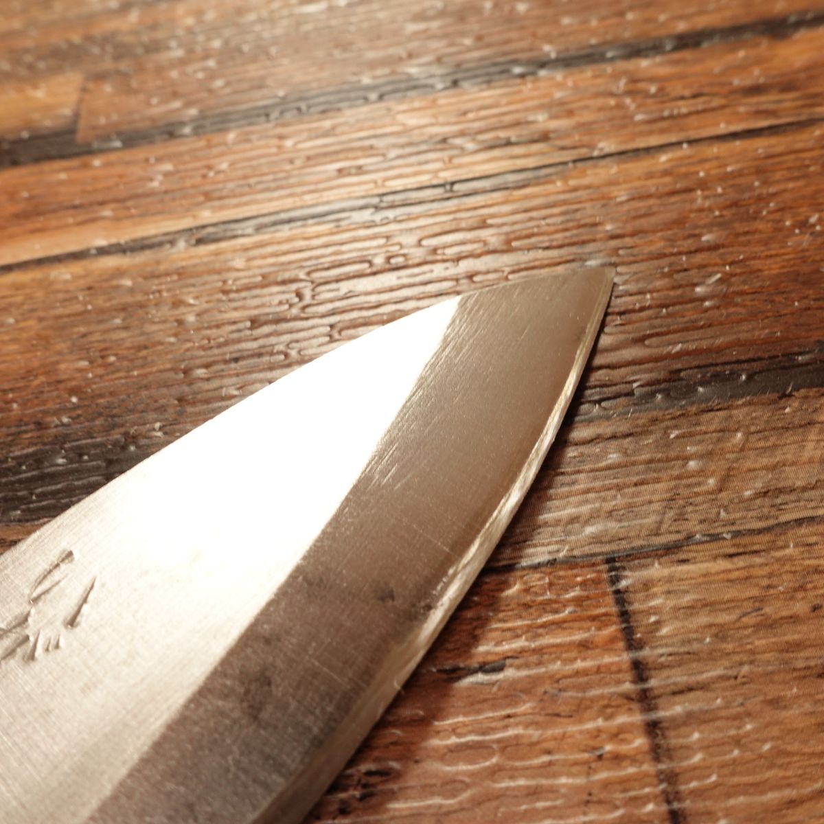 Igarashi Aji-Kiri Knife, Sharpened, Small Deba Knife, Hagane, Lightly Used, 125mm