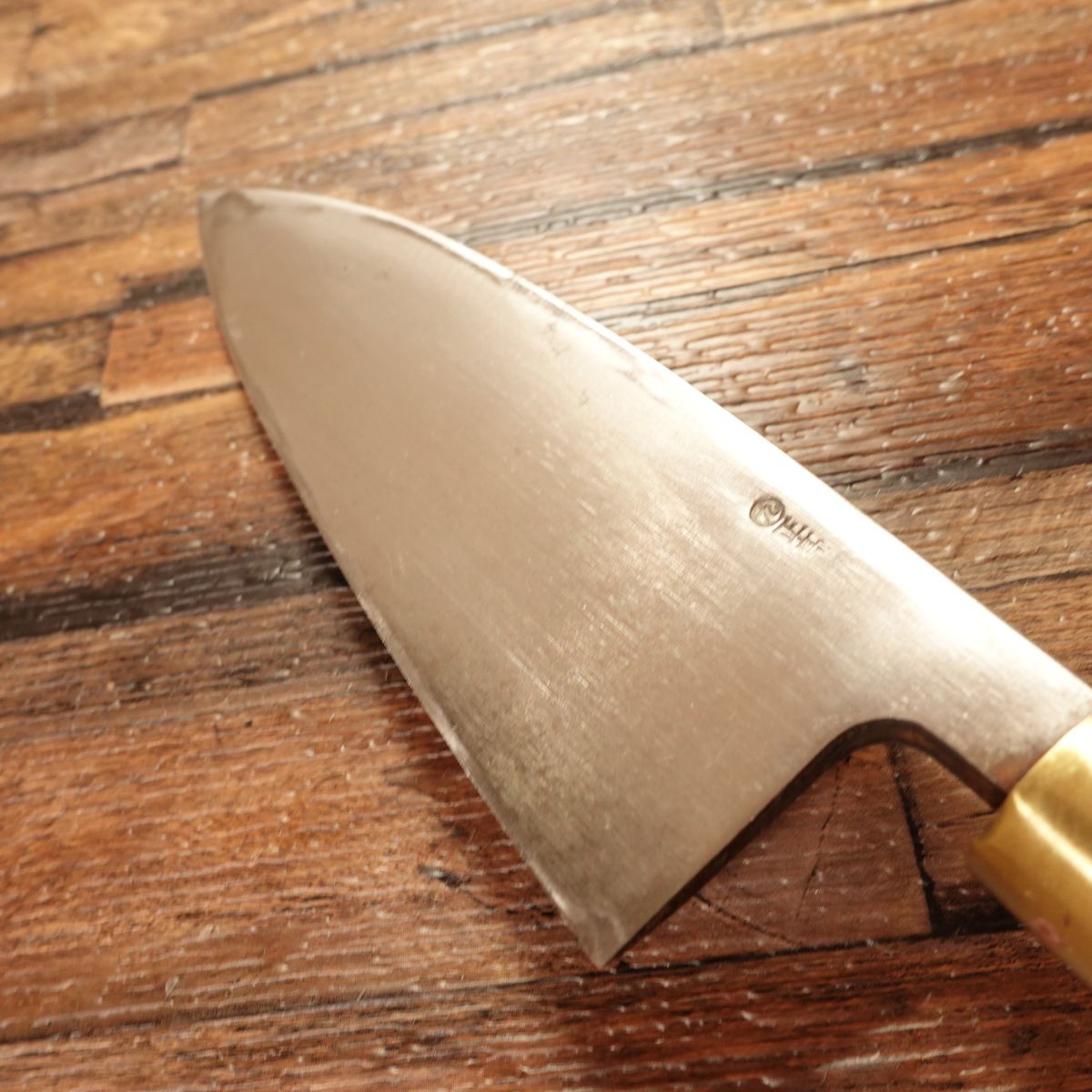 Masataka Deba Knife, Sharpened, Marukyu, Hagane, Single Bevel, Lightly Used, 150mm