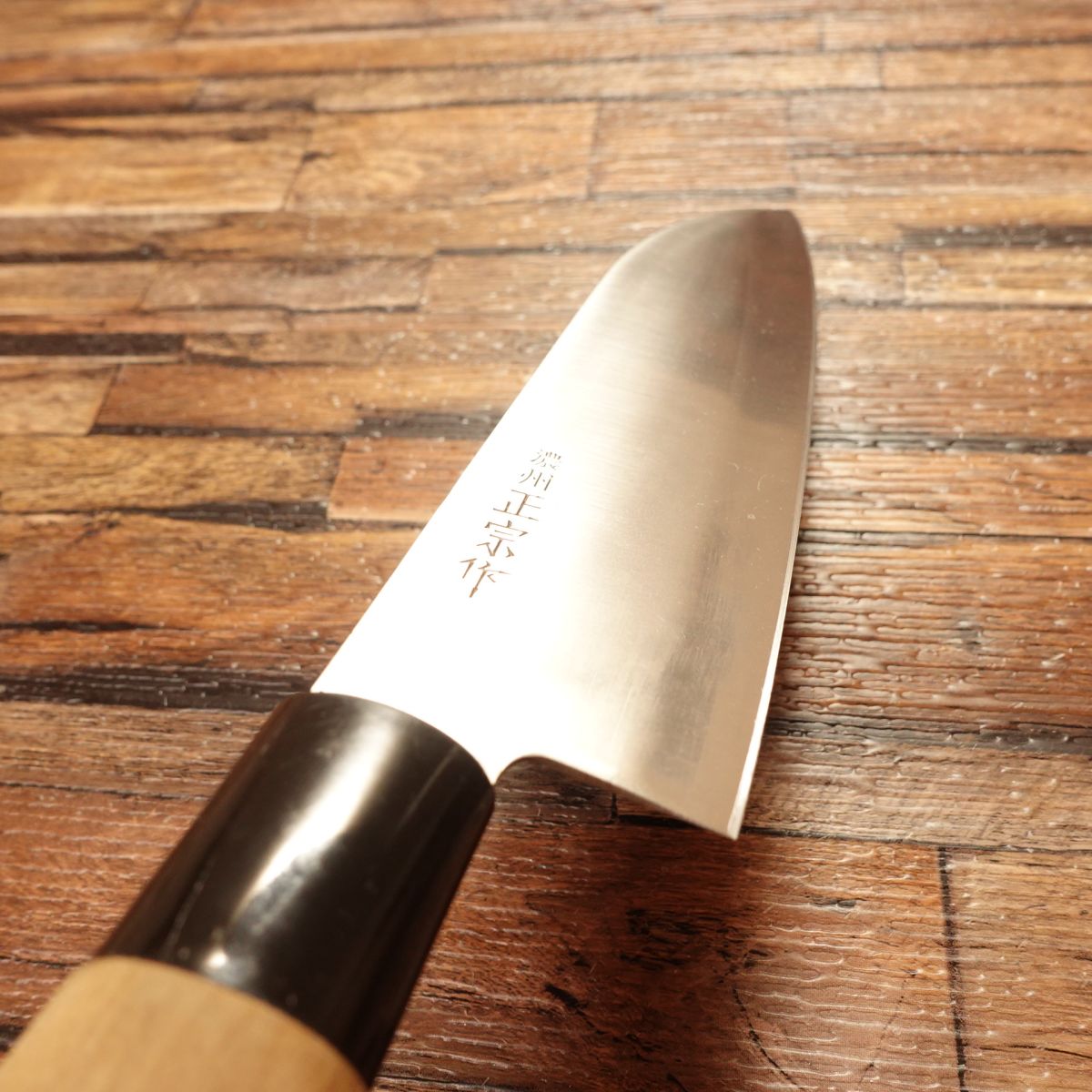 Noshu Masamune Santoku Knife, Sharpened, All-Purpose Knife, Wa-Santoku, Stainless Steel, Noshu Masamune Work, 170mm