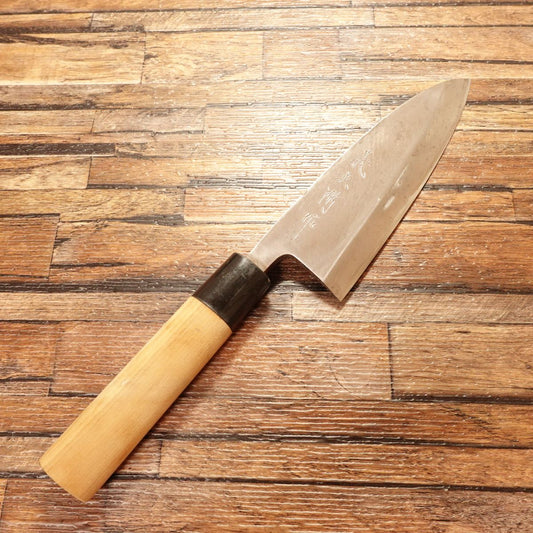 Gihei Deba Knife, Sharpened, Hagane, Gihei Work, 155mm